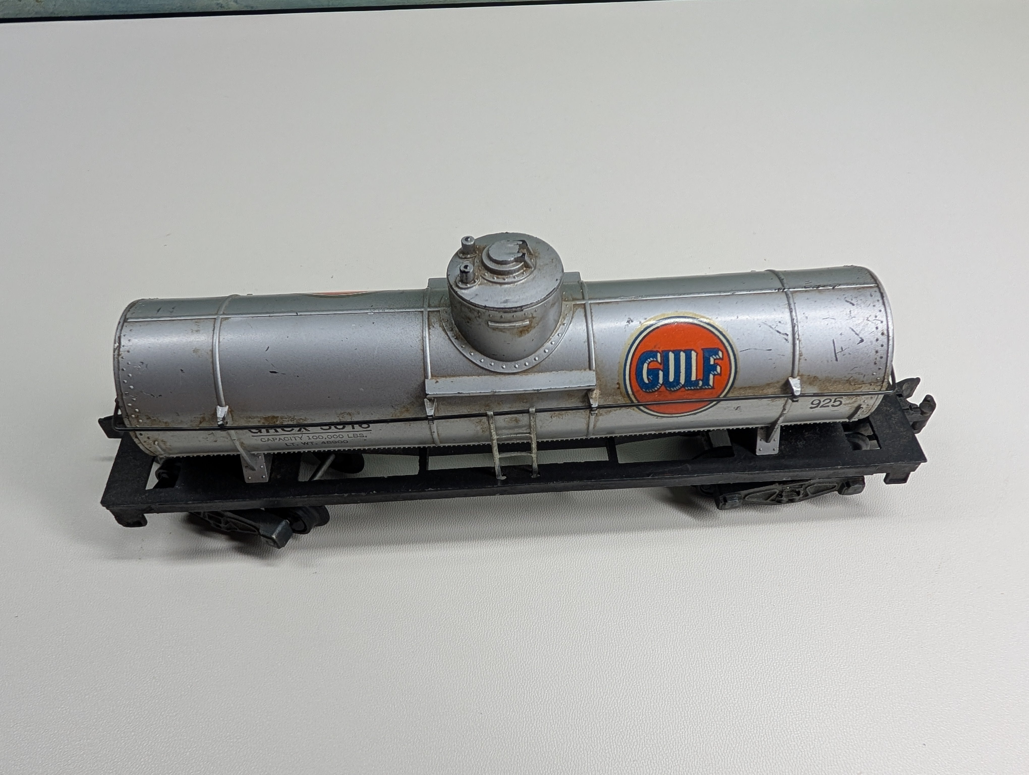 USED American Flyer S Scale Single Dome Tank Car GULF GRCX #5016