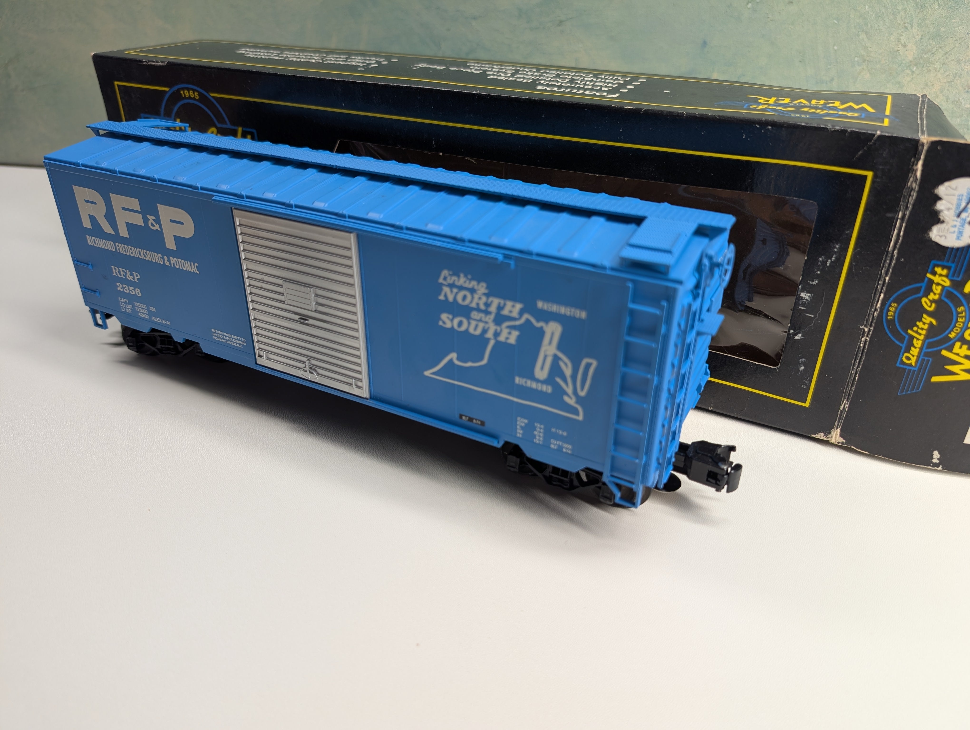 USED Weaver O PS-1 40' Box Car Richmond, Fredericksburg and Potomac RF&P #2356 3-Rail
