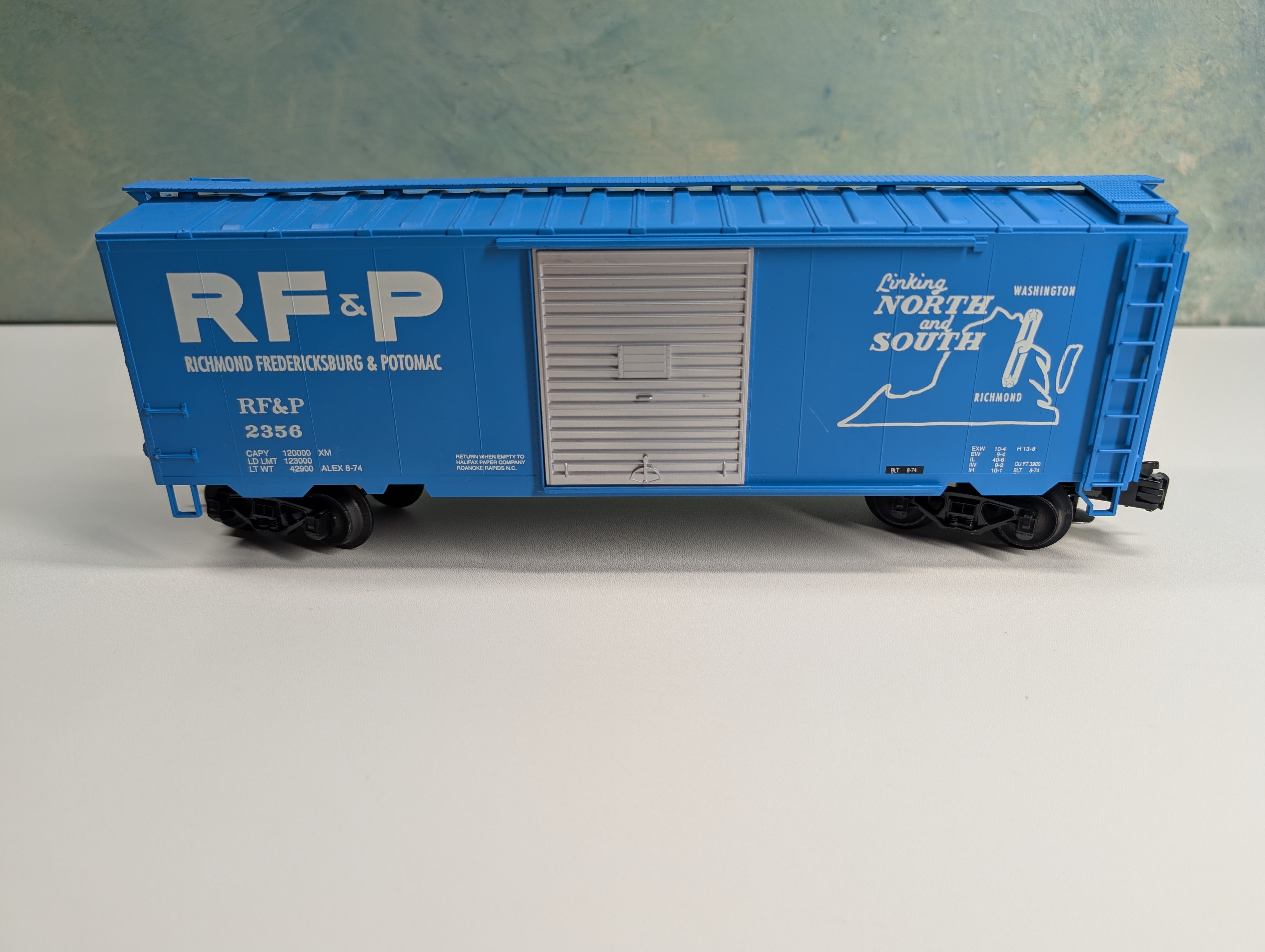 USED Weaver O PS-1 40' Box Car Richmond, Fredericksburg and Potomac RF&P #2356 3-Rail