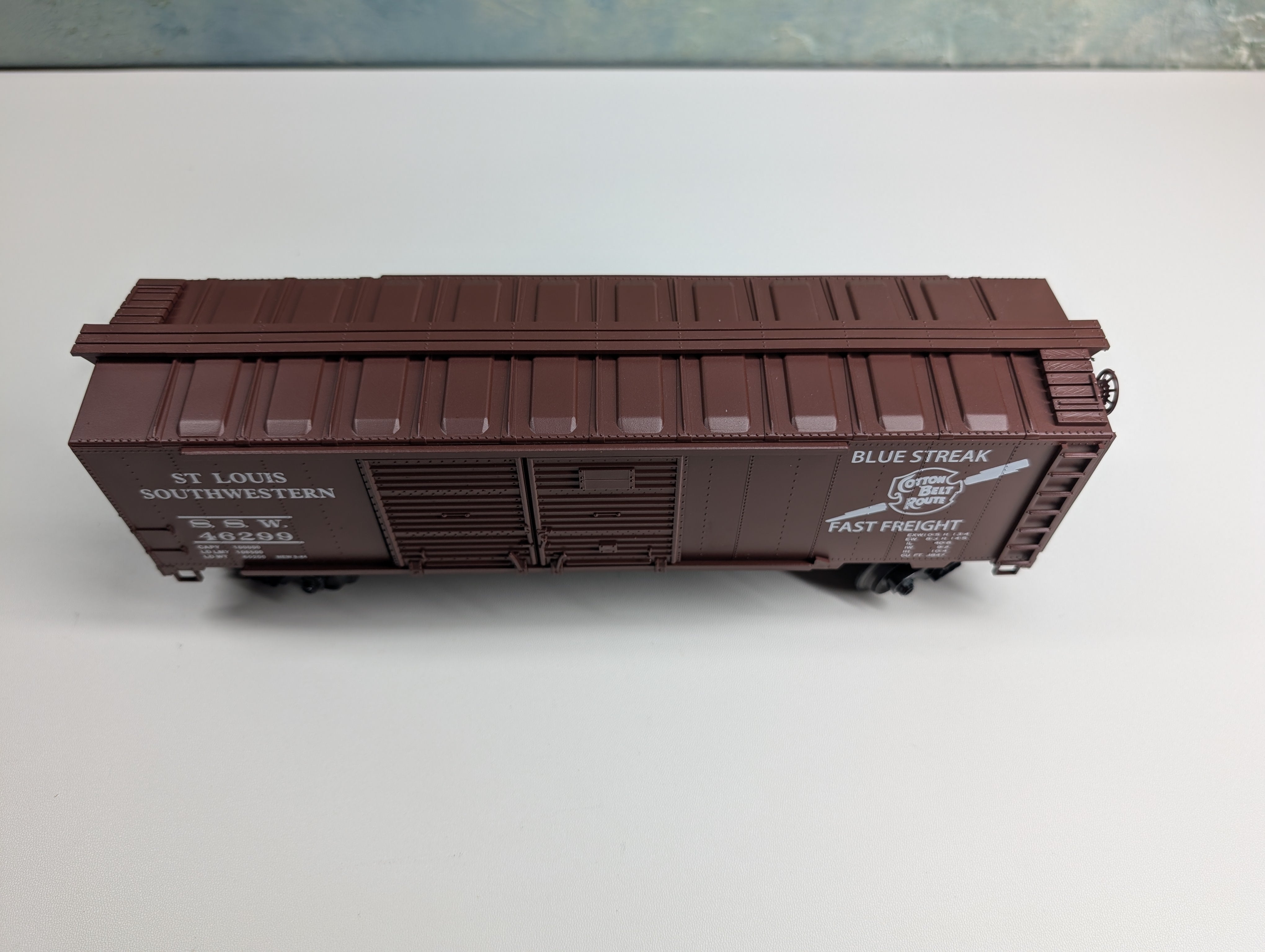USED Weaver O Steel Side DD Box Car St. Louis Southwestern SSW #46299 3-Rail