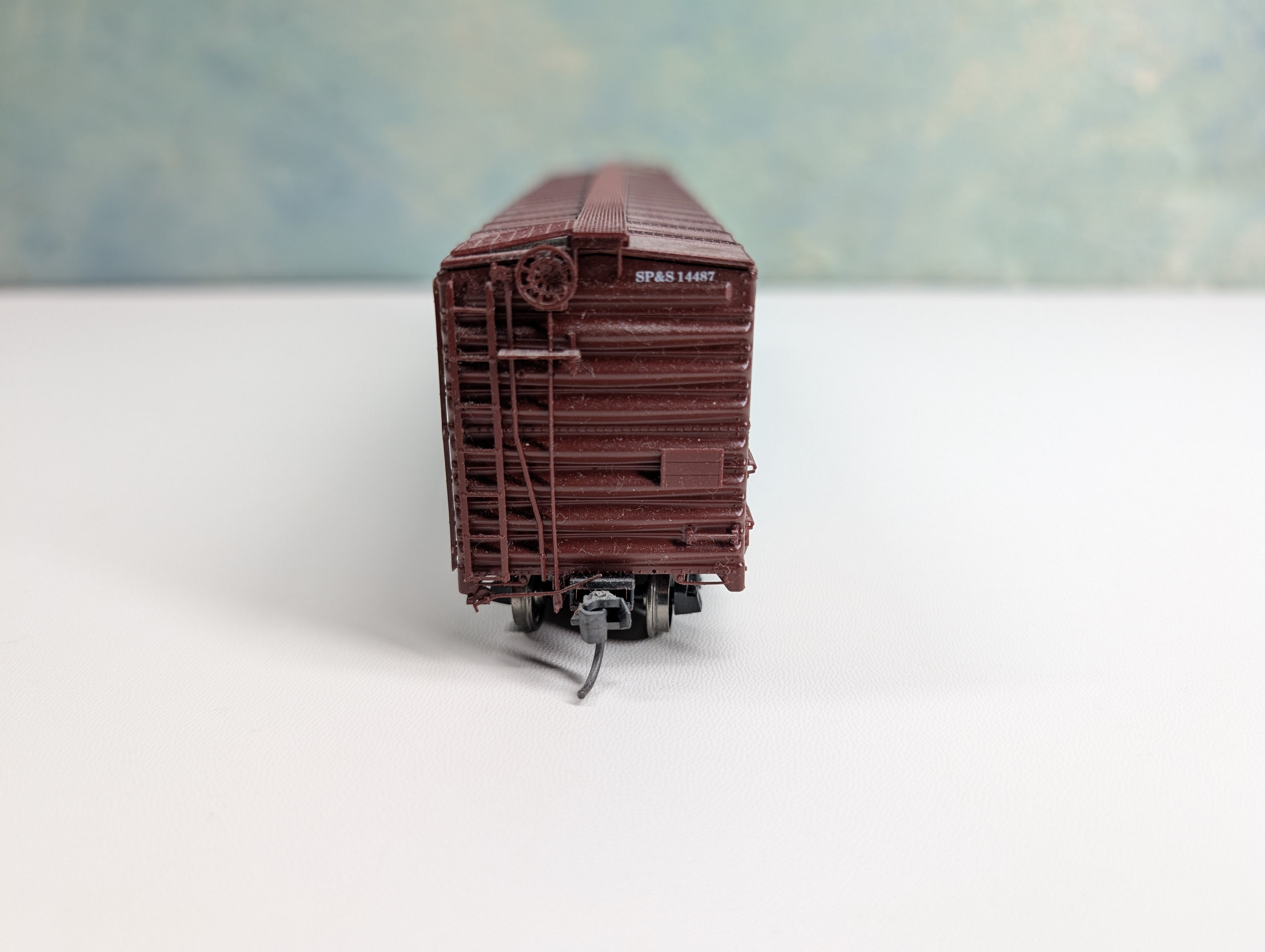 USED HO Scale 50' DD Box Car Spokane, Portland and Seattle SP&S #14487 Metal Wheels