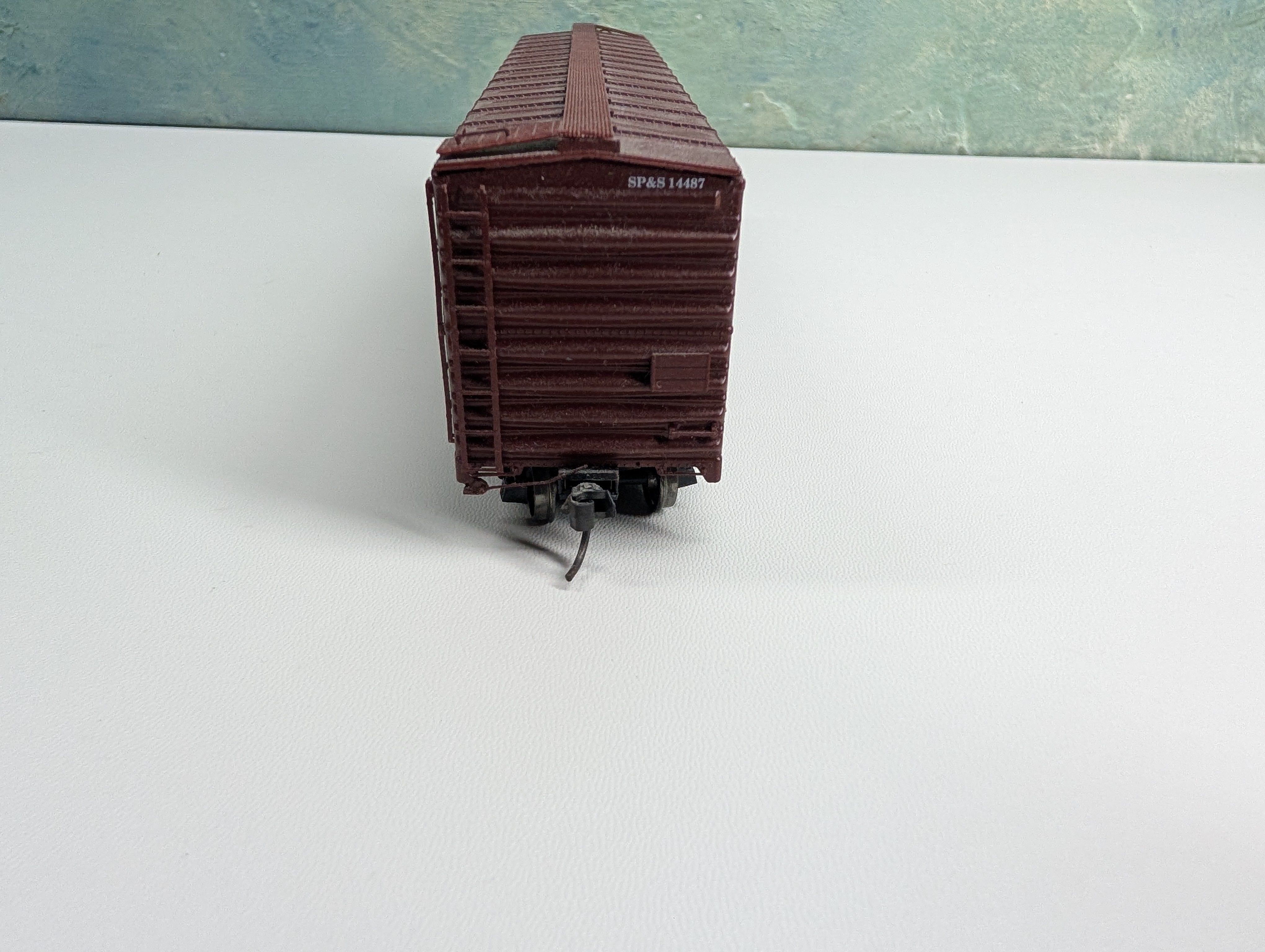 USED HO Scale 50' DD Box Car Spokane, Portland and Seattle SP&S #14487 Metal Wheels