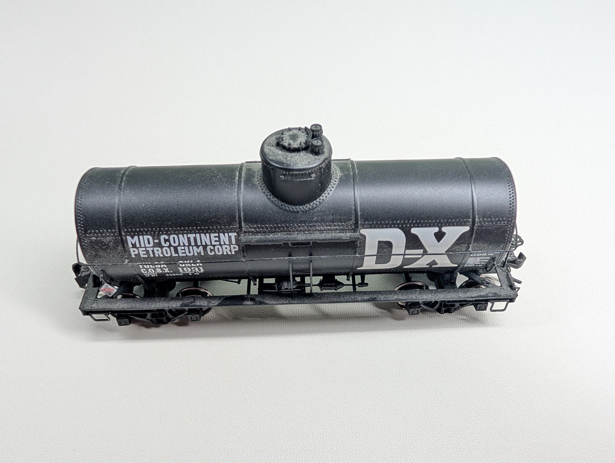 USED Life-Like HO Scale Single Dome Tank Car Mid-Continent Petroleum Corp D-X COSX #1931 Metal Wheels, Proto2000