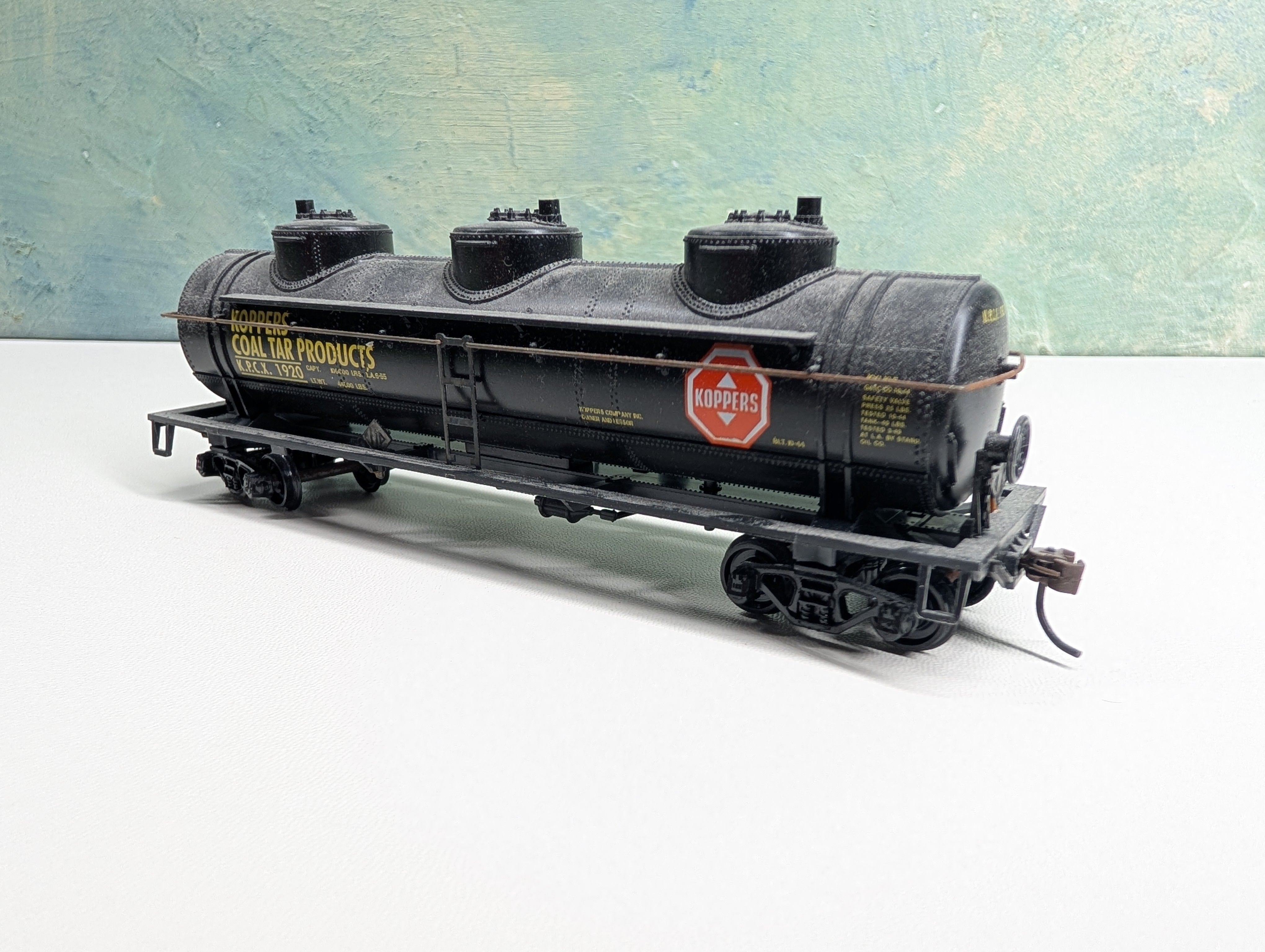 USED Athearn HO Scale Triple Dome Tank Car Koppers Cal Tar Products KPCX #1920