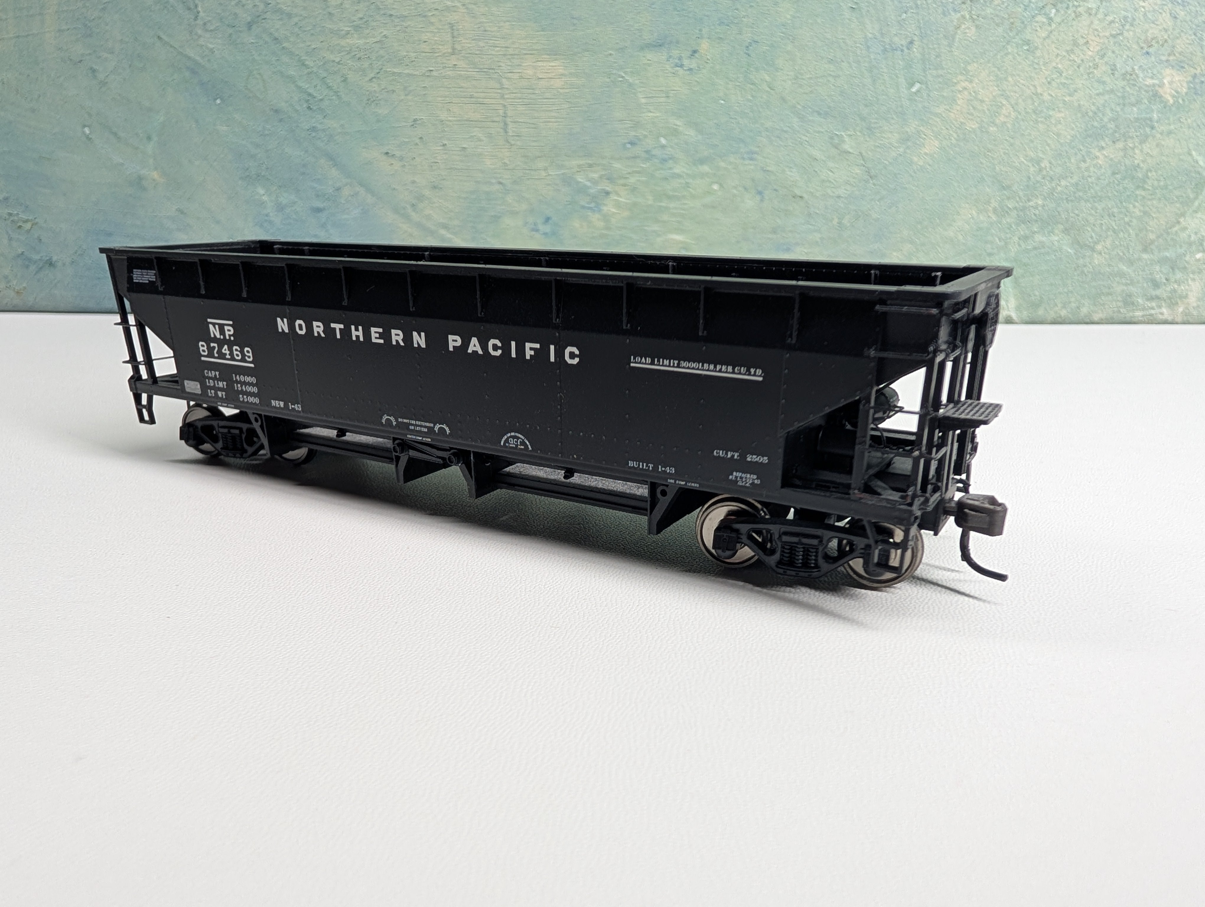 USED Atlas HO Scale Ballast Car Northern Pacific NP #87469 Metal Wheels