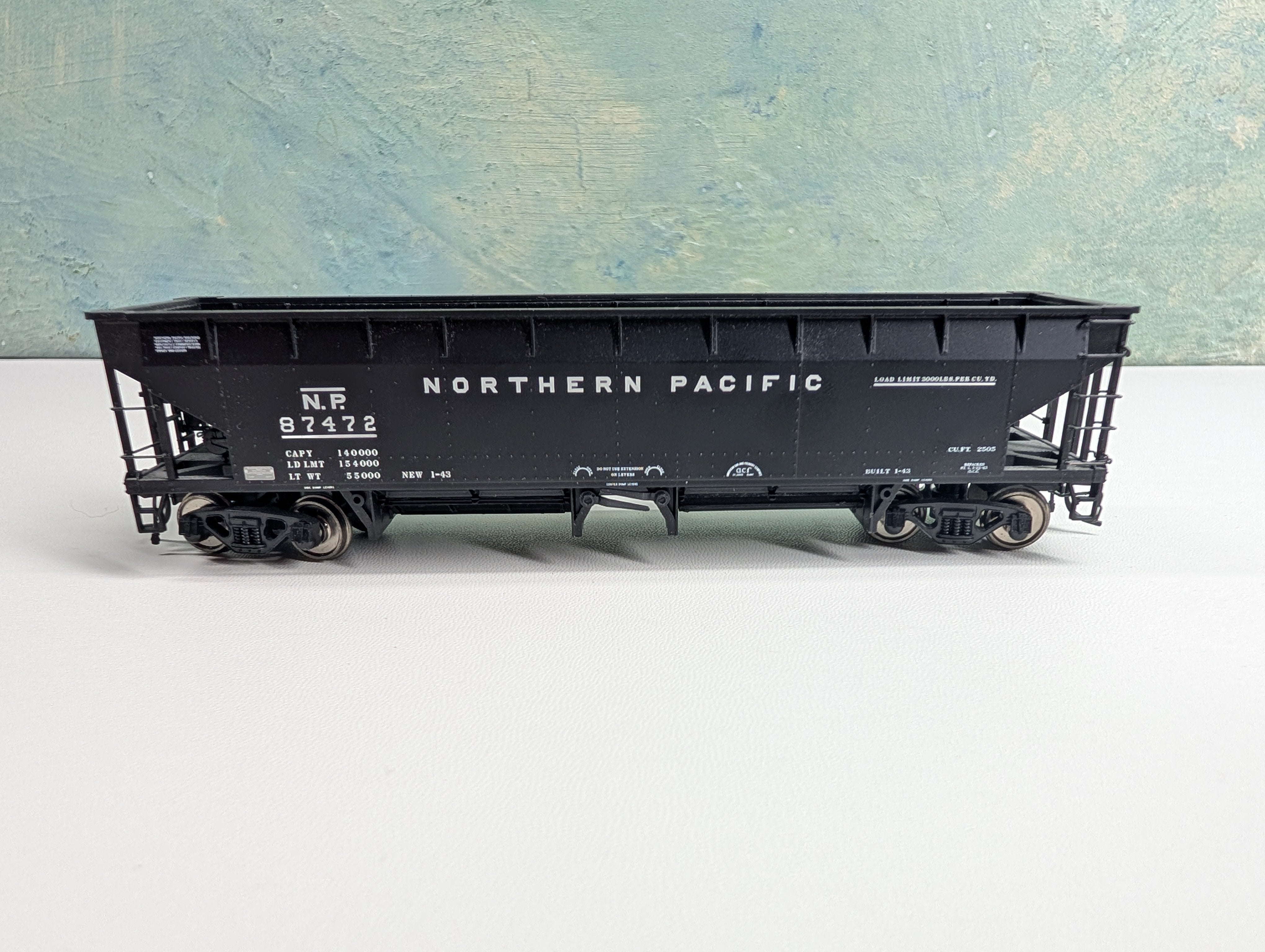 USED Atlas HO Scale Ballast Car Northern Pacific NP #87472 Metal Wheels