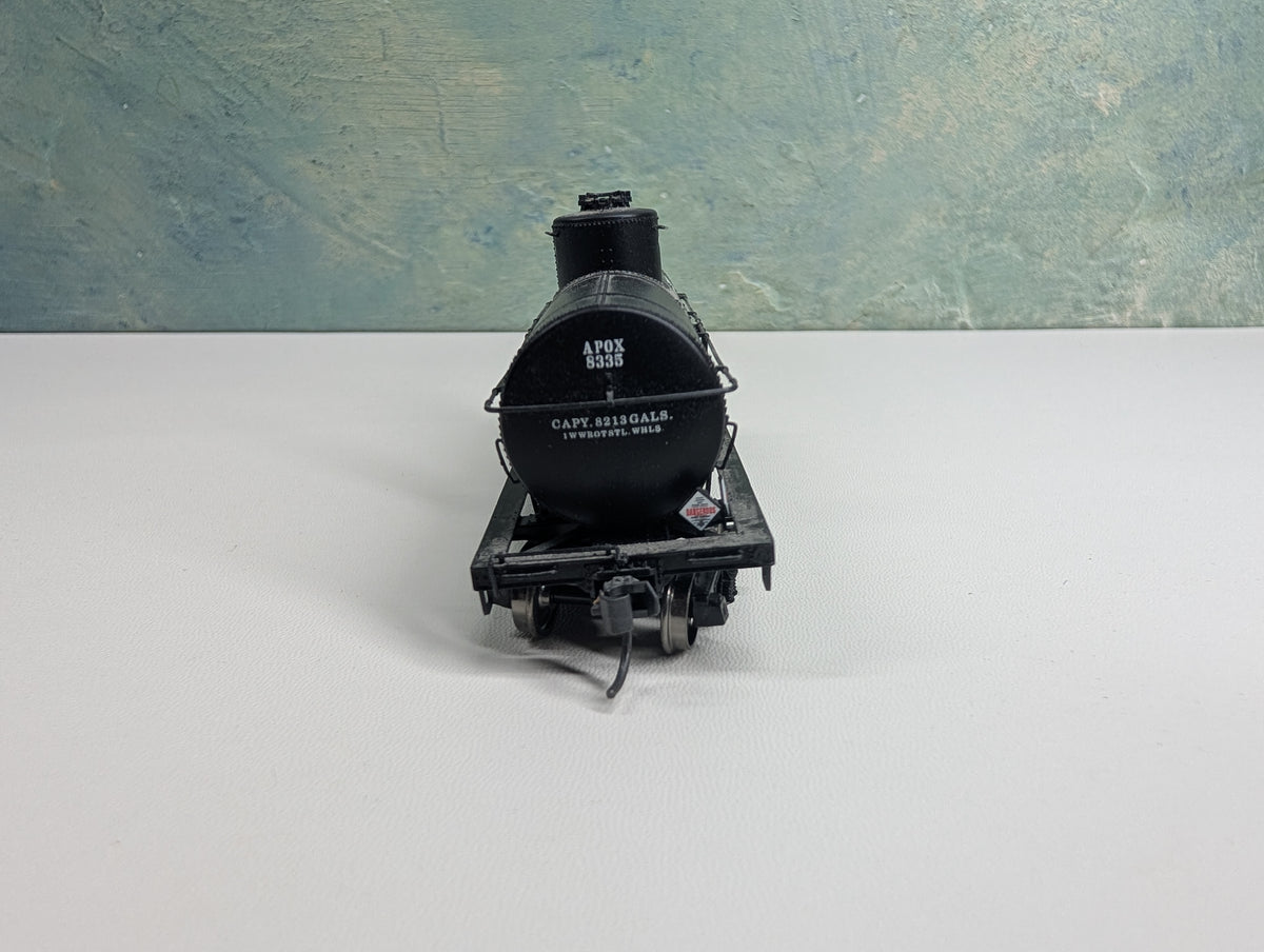 USED Life-Like HO Scale Single Dome Tank Car Apco Petroleum APOX #8335 Metal Wheels, Proto2000