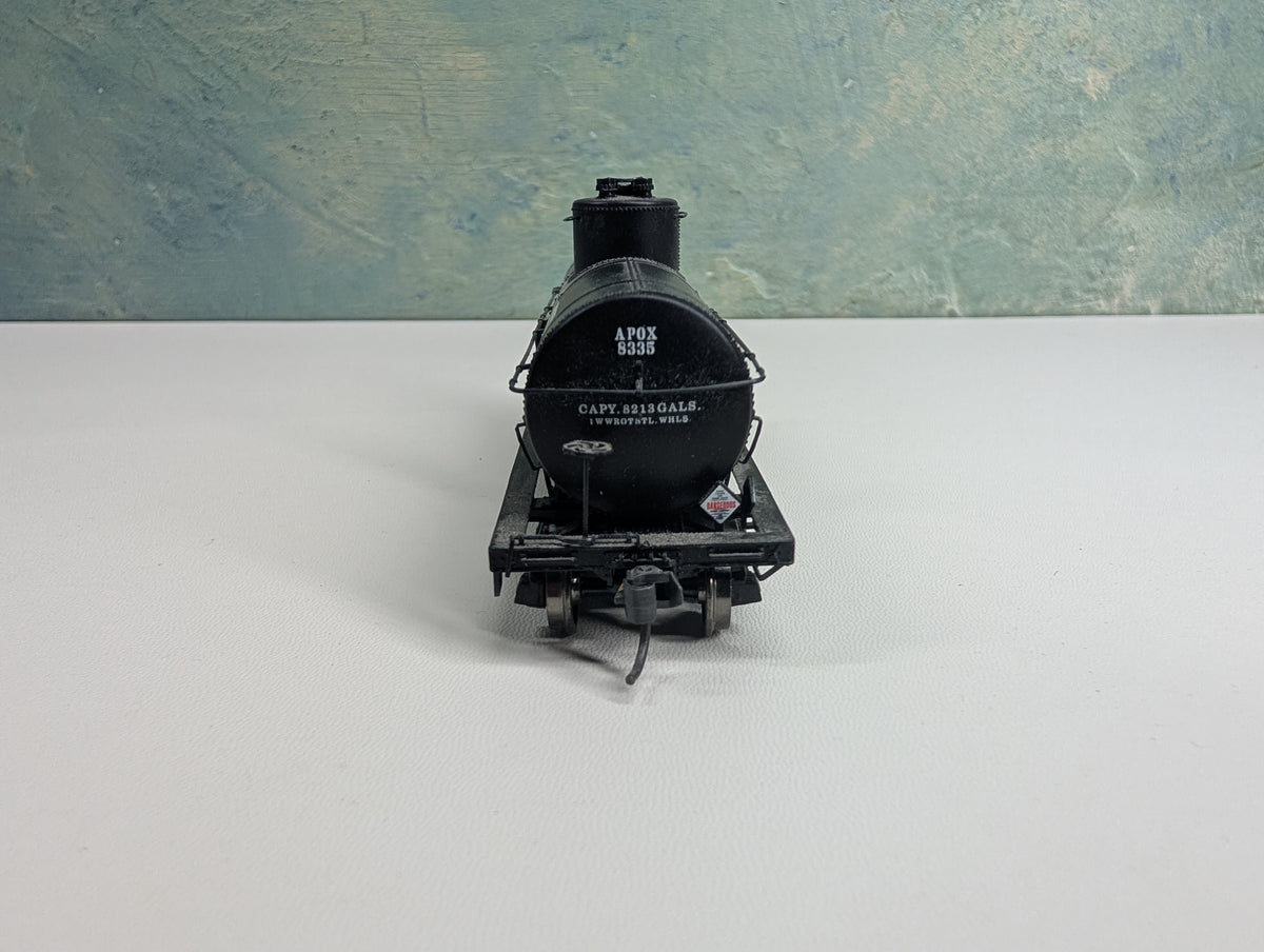 USED Life-Like HO Scale Single Dome Tank Car Apco Petroleum APOX #8335 Metal Wheels, Proto2000