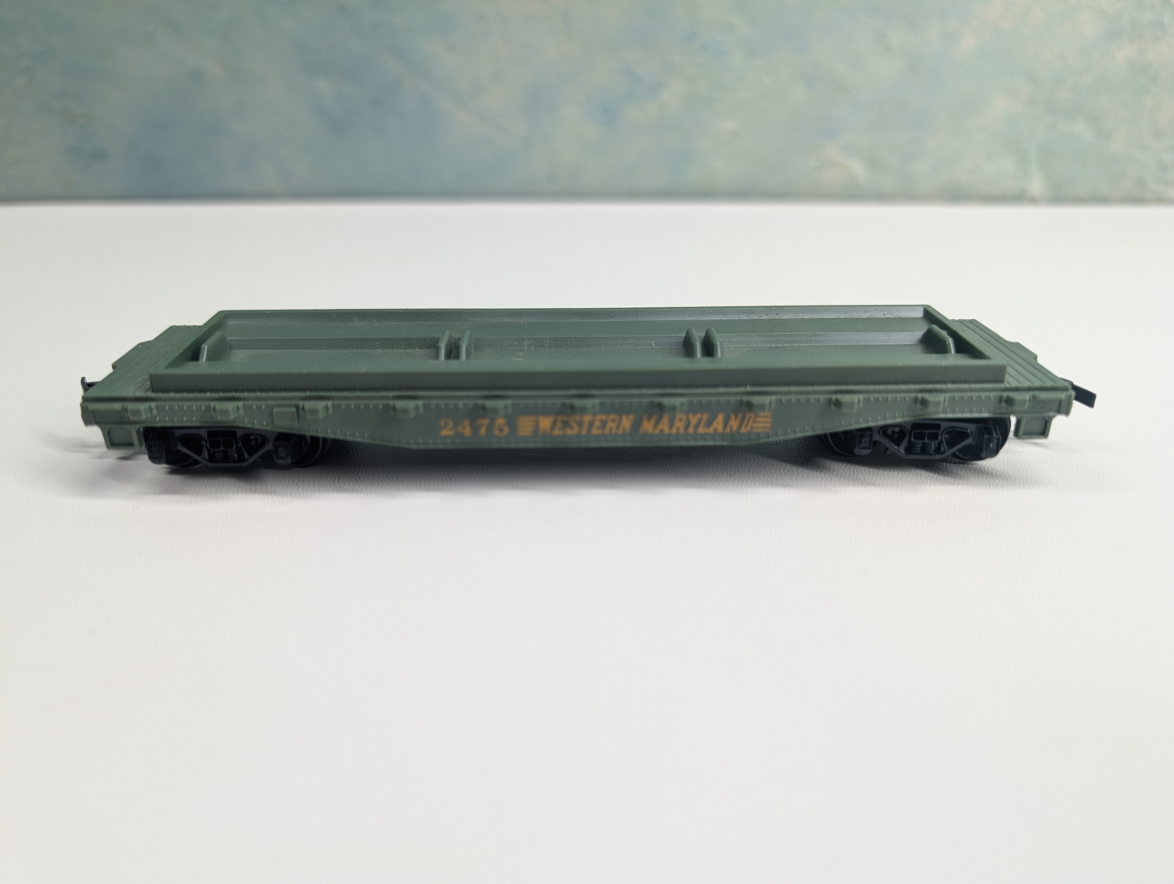 USED Tyco HO Scale Flat Car Western Maryland WM #2475