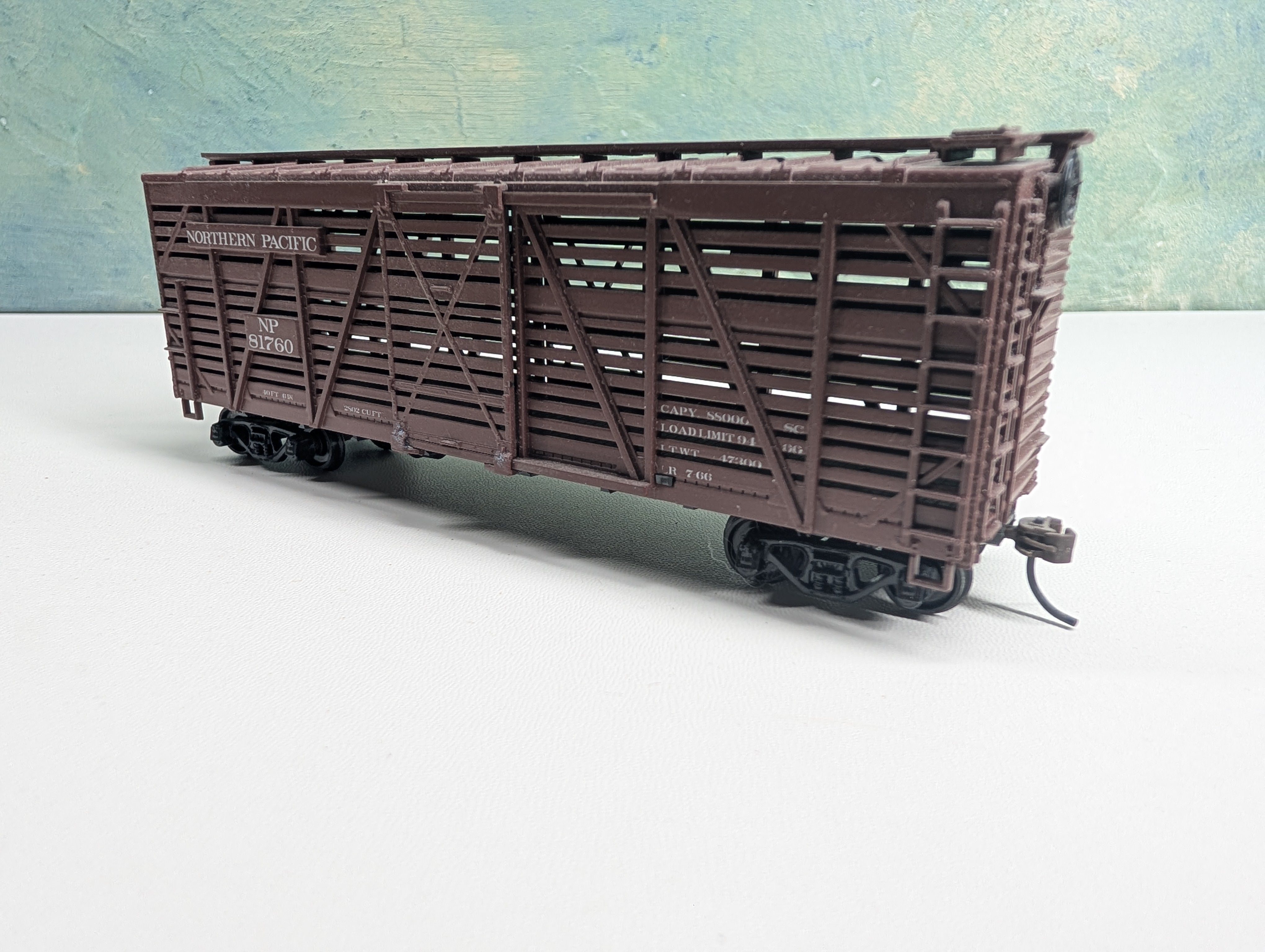 USED Athearn HO Scale 40' Stock Car Northern Pacific NP #81760