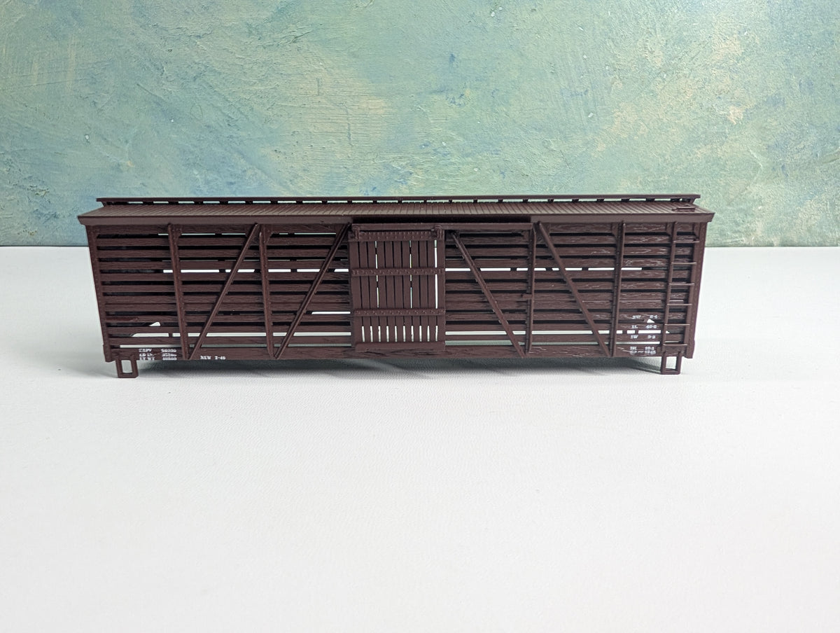 USED HO Scale 40' Stock Car Shell Dim Data