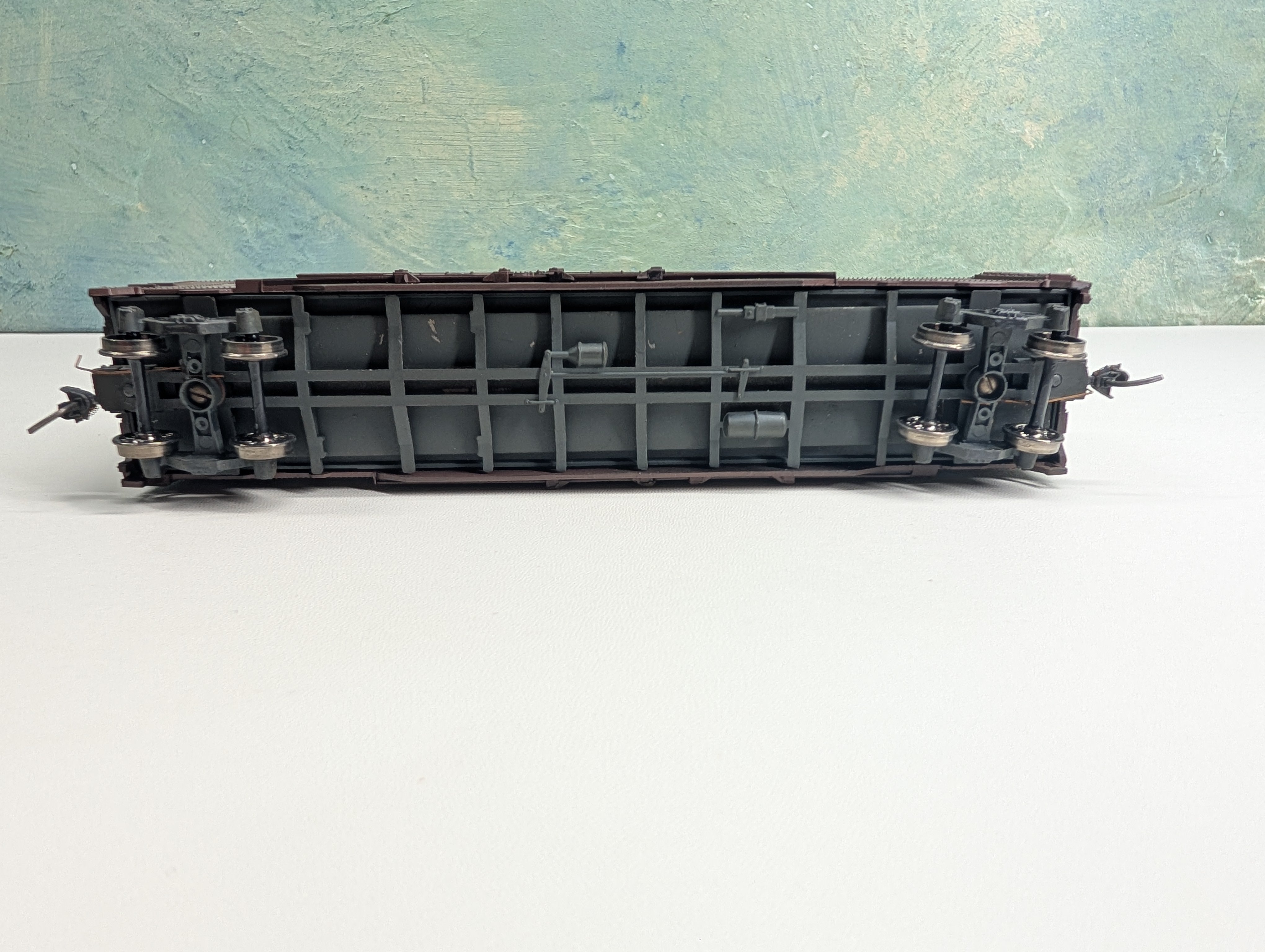 USED Athearn HO Scale 50' DD Box Car Pennsylvania PRR #74002 Metal Wheels, Weathered