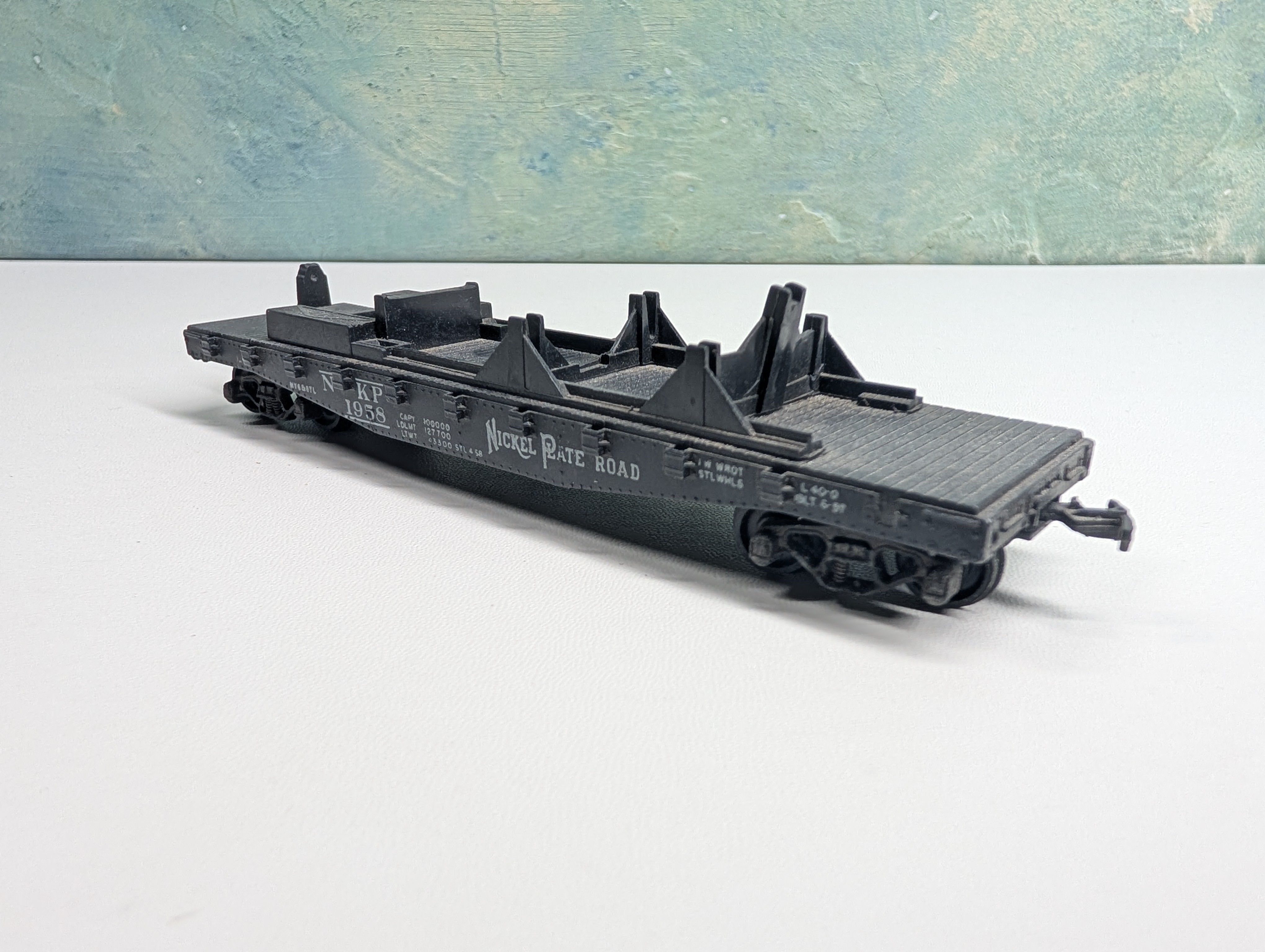 USED Athearn HO Scale Airplane Flat Car (no load) Nickel Plate Road NKP #1958