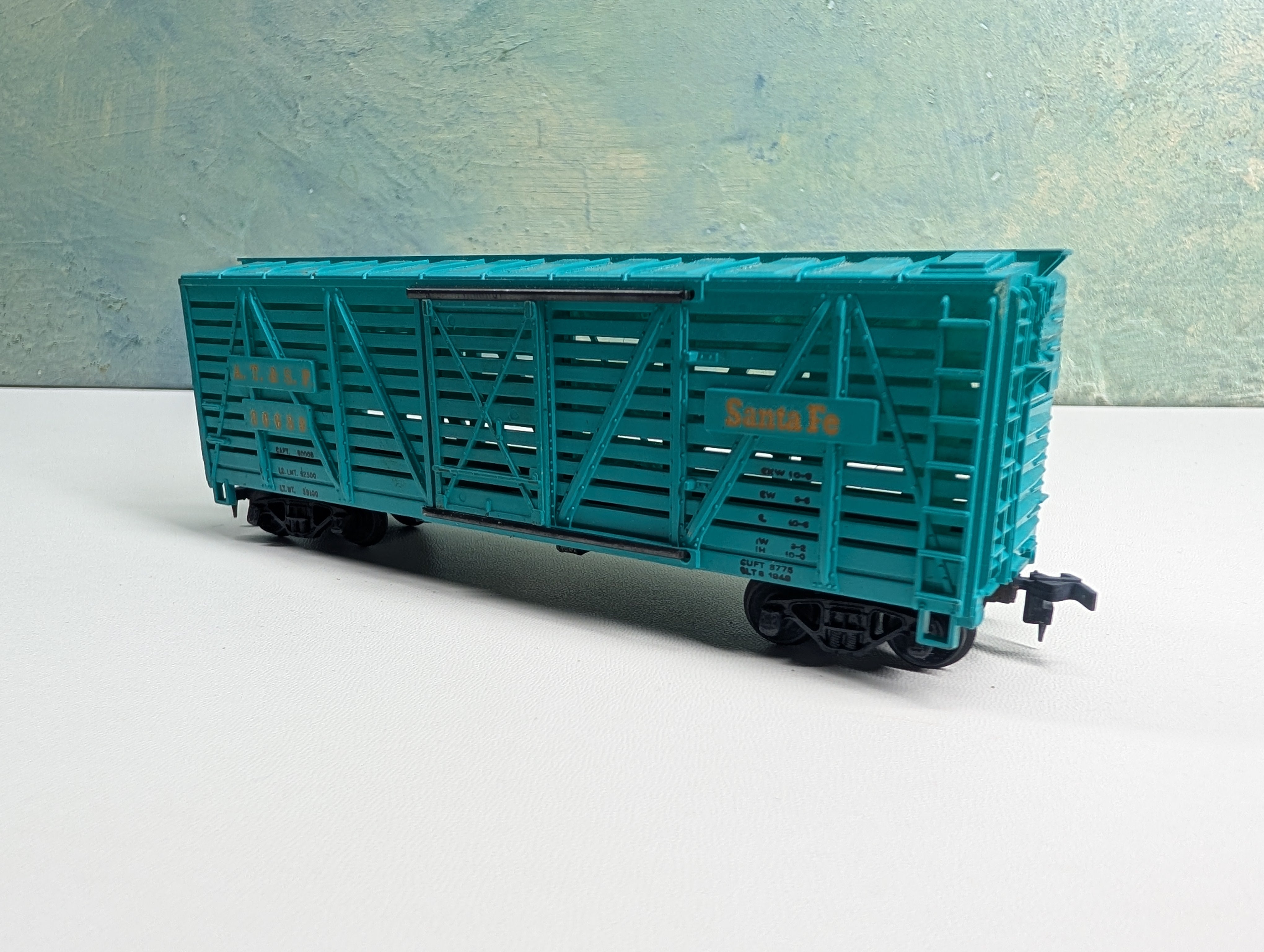 USED Mantua HO Scale Cattle Stock Car Santa Fe ATSF #80680