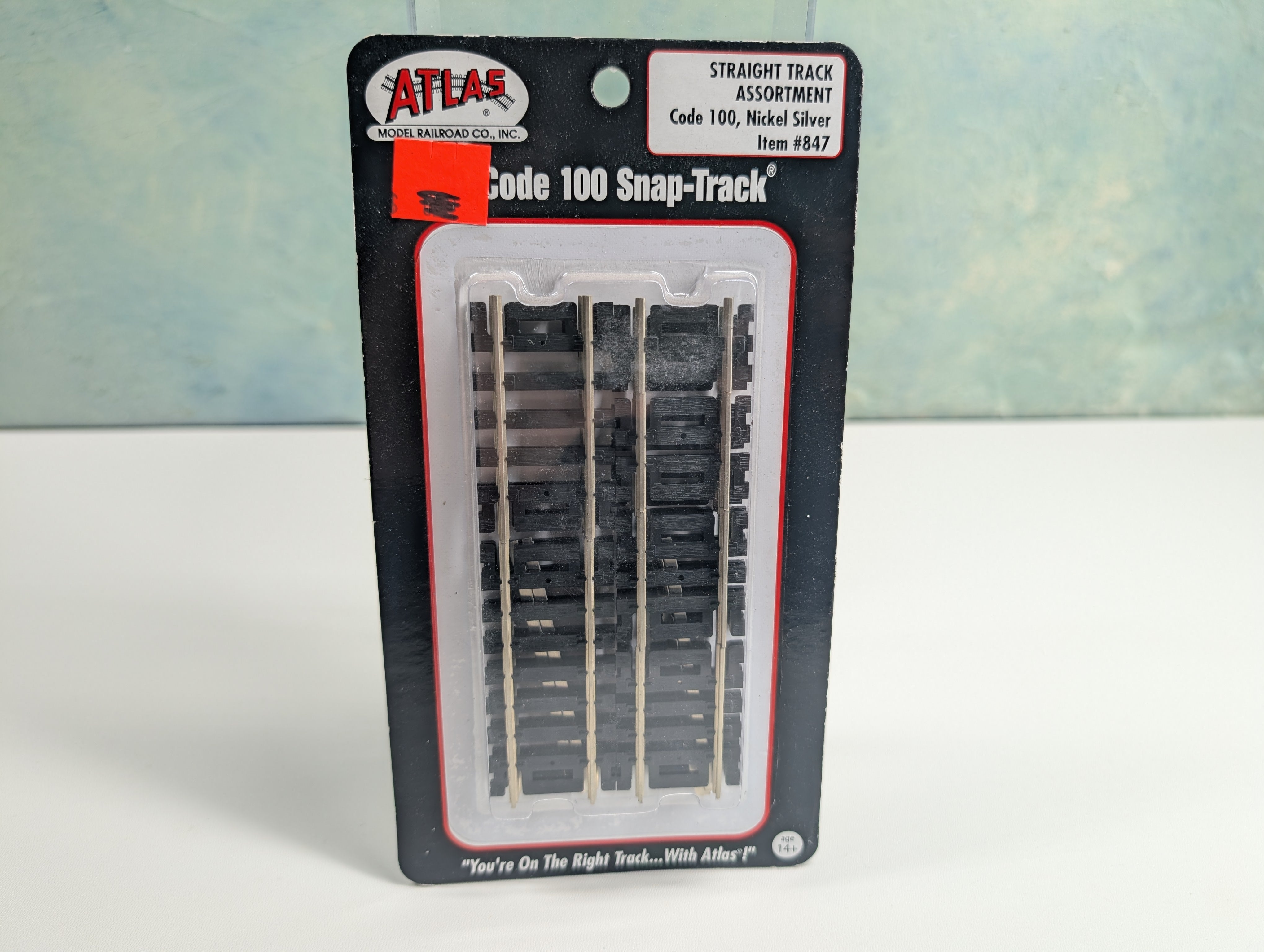 Atlas 847 HO Scale Straight Track Assortment, Code 100 Nickel Silver, Snap-Track (12 pcs)