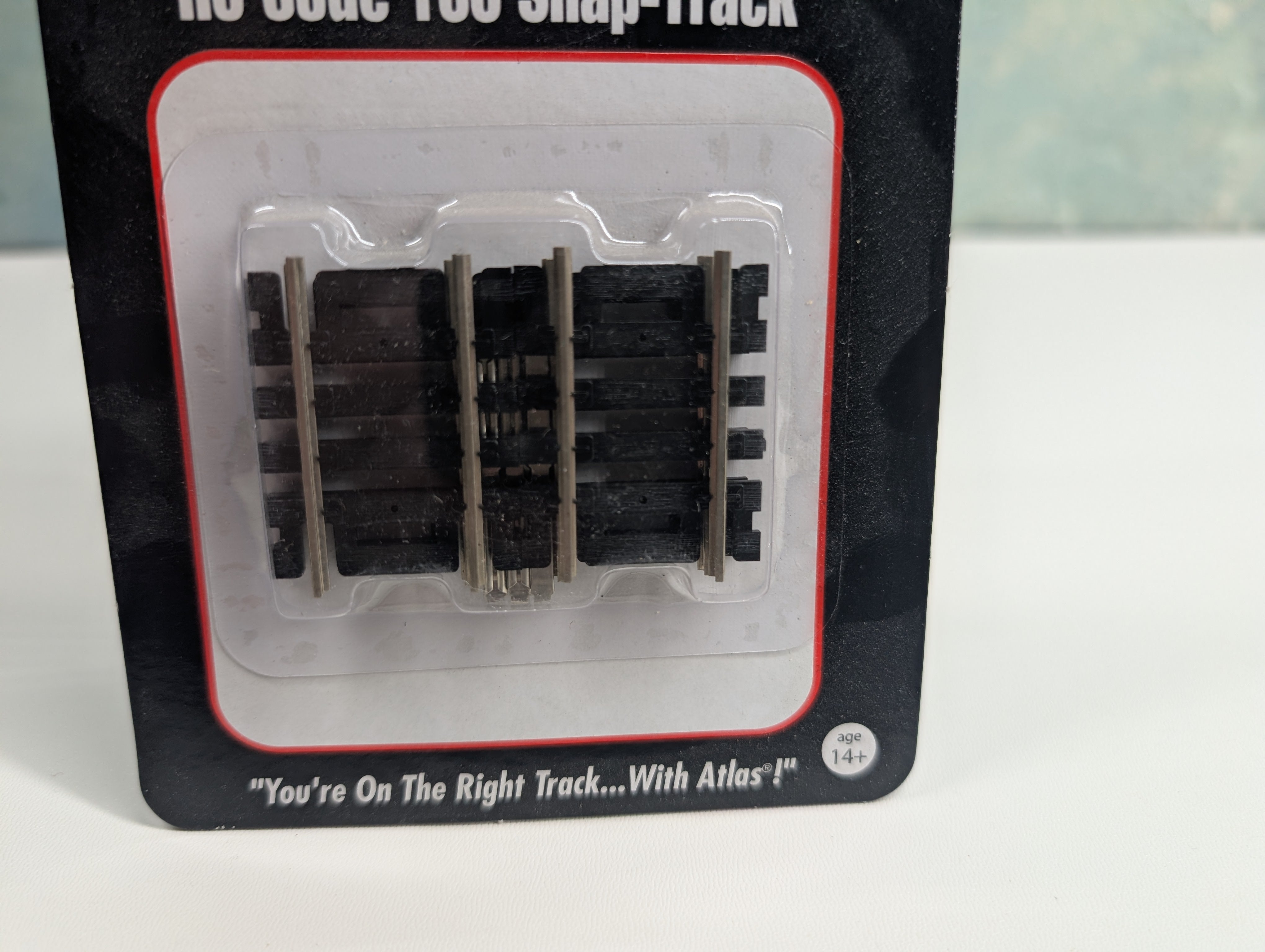 Atlas 825 HO Scale 1 1/2" Straight Track, Code 100 Snap-Track, Nickel Silver (4 pcs)