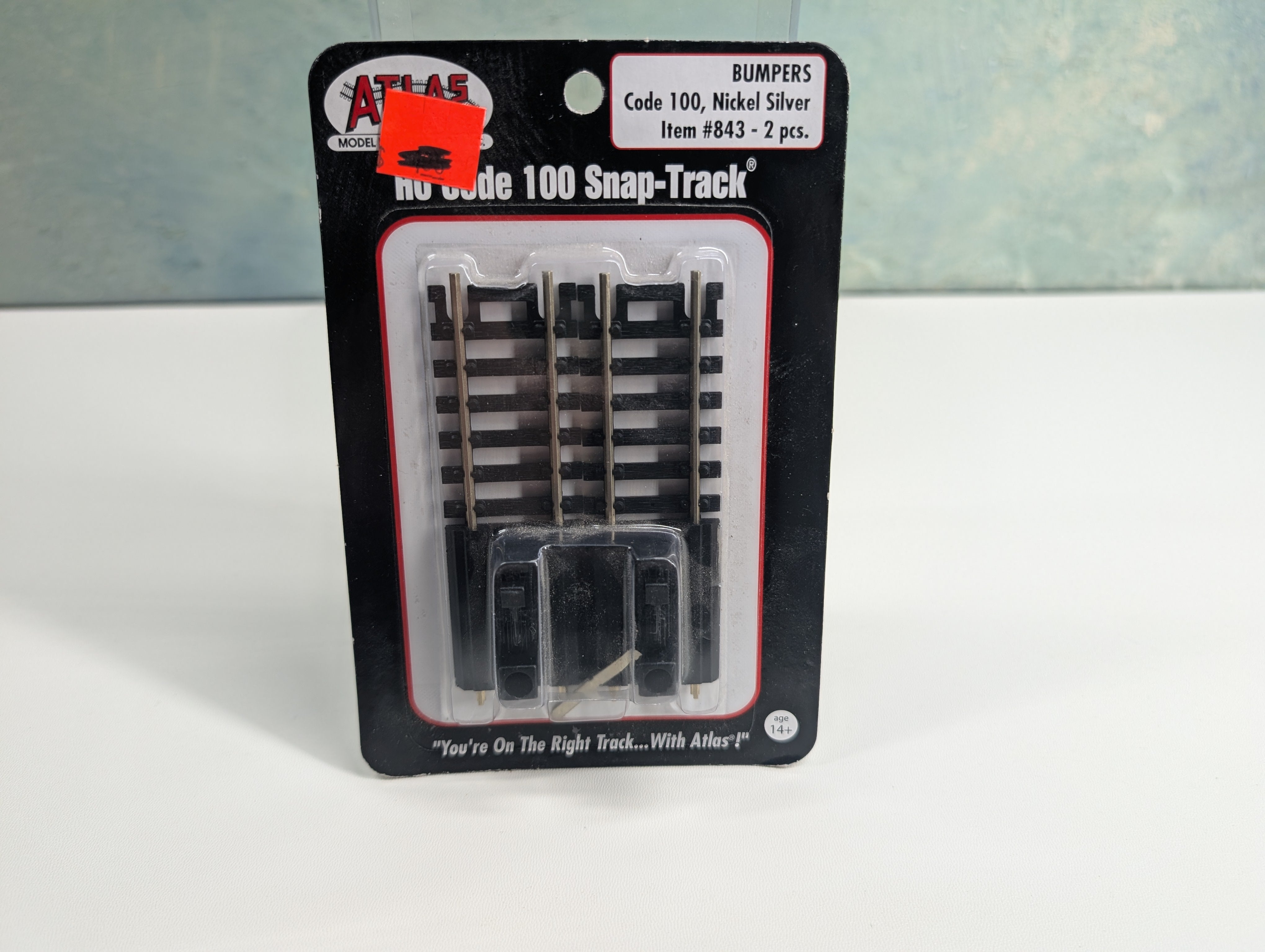 Atlas 843 HO Scale Bumpers, Code 100 Nickel Silver, Snap-Track (2 pcs)