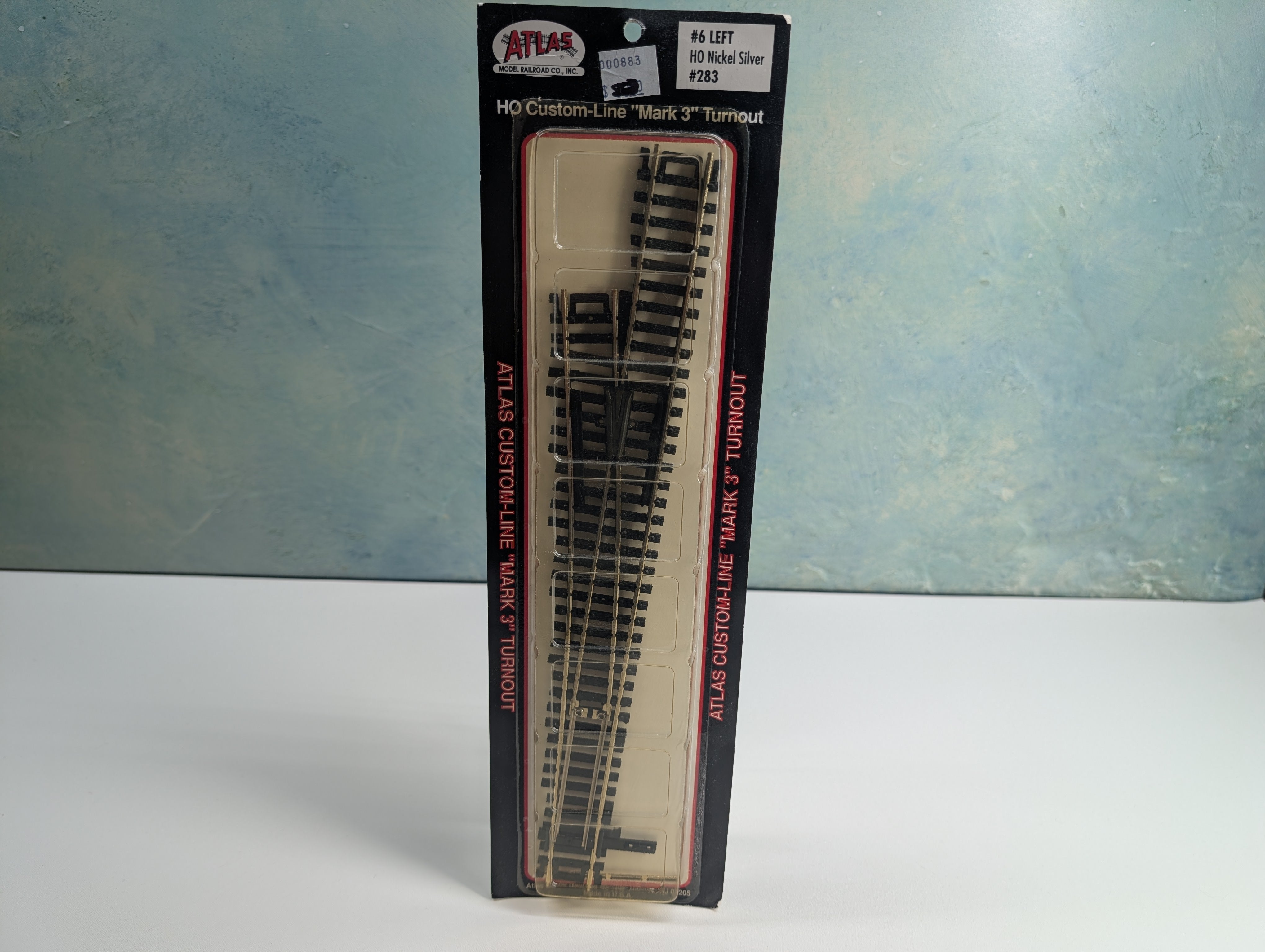 Atlas 283 HO Scale #6 Left Turnout Custom-Line, Code 100 Nickel Silver Mark 3