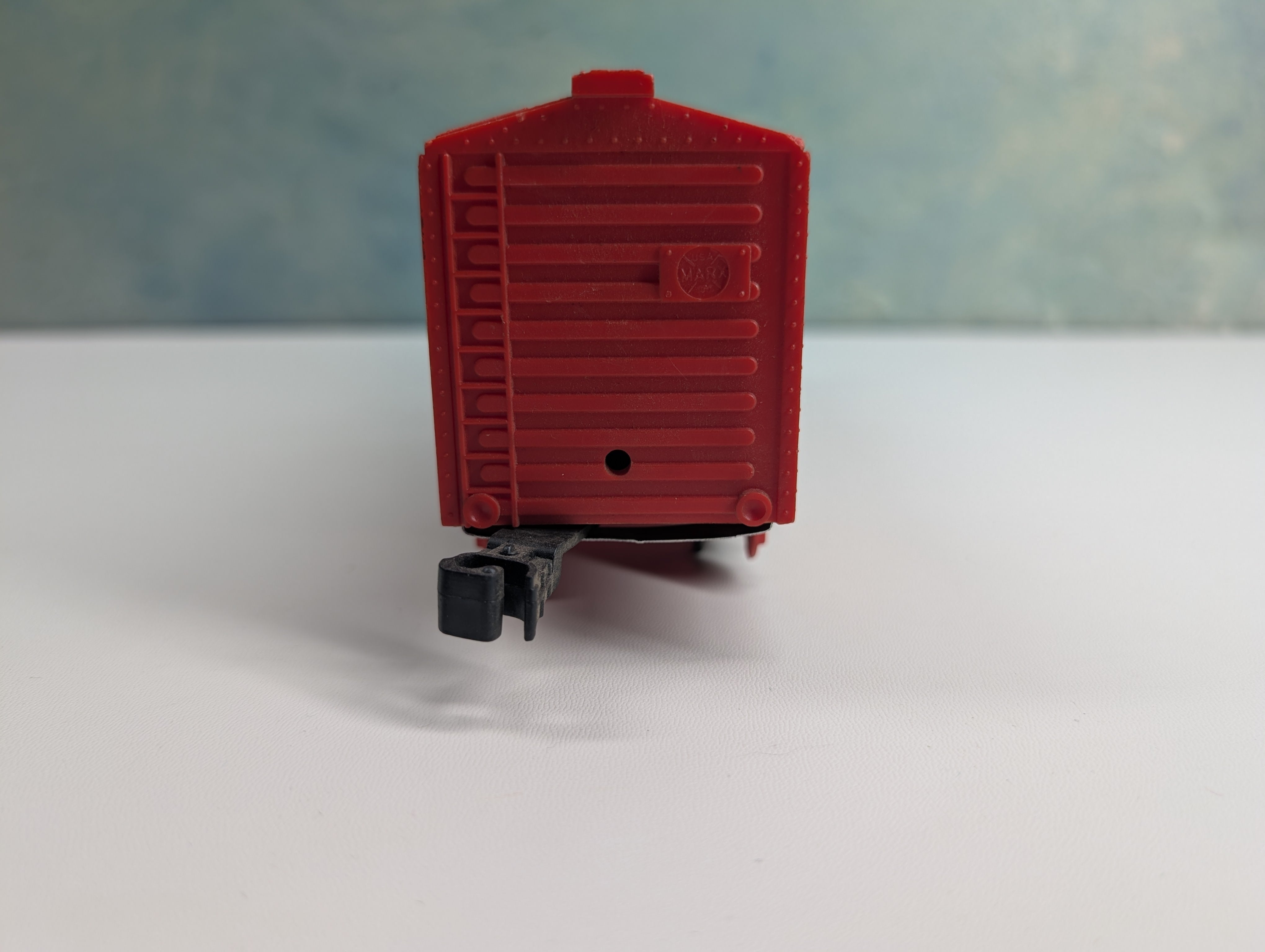 USED Marx O Red Box Car, Plastic Baltimore and Ohio B&O #467110