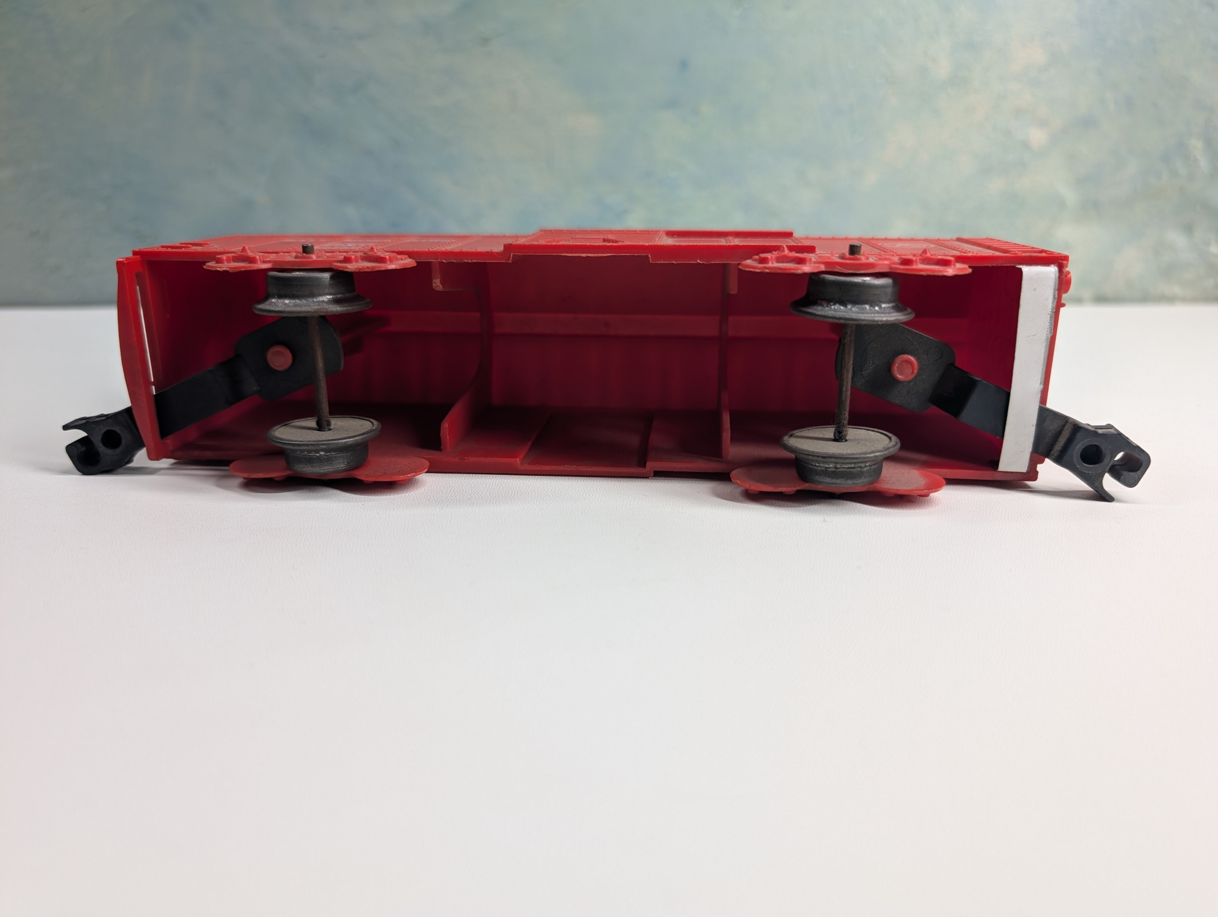 USED Marx O Red Box Car, Plastic Baltimore and Ohio B&O #467110