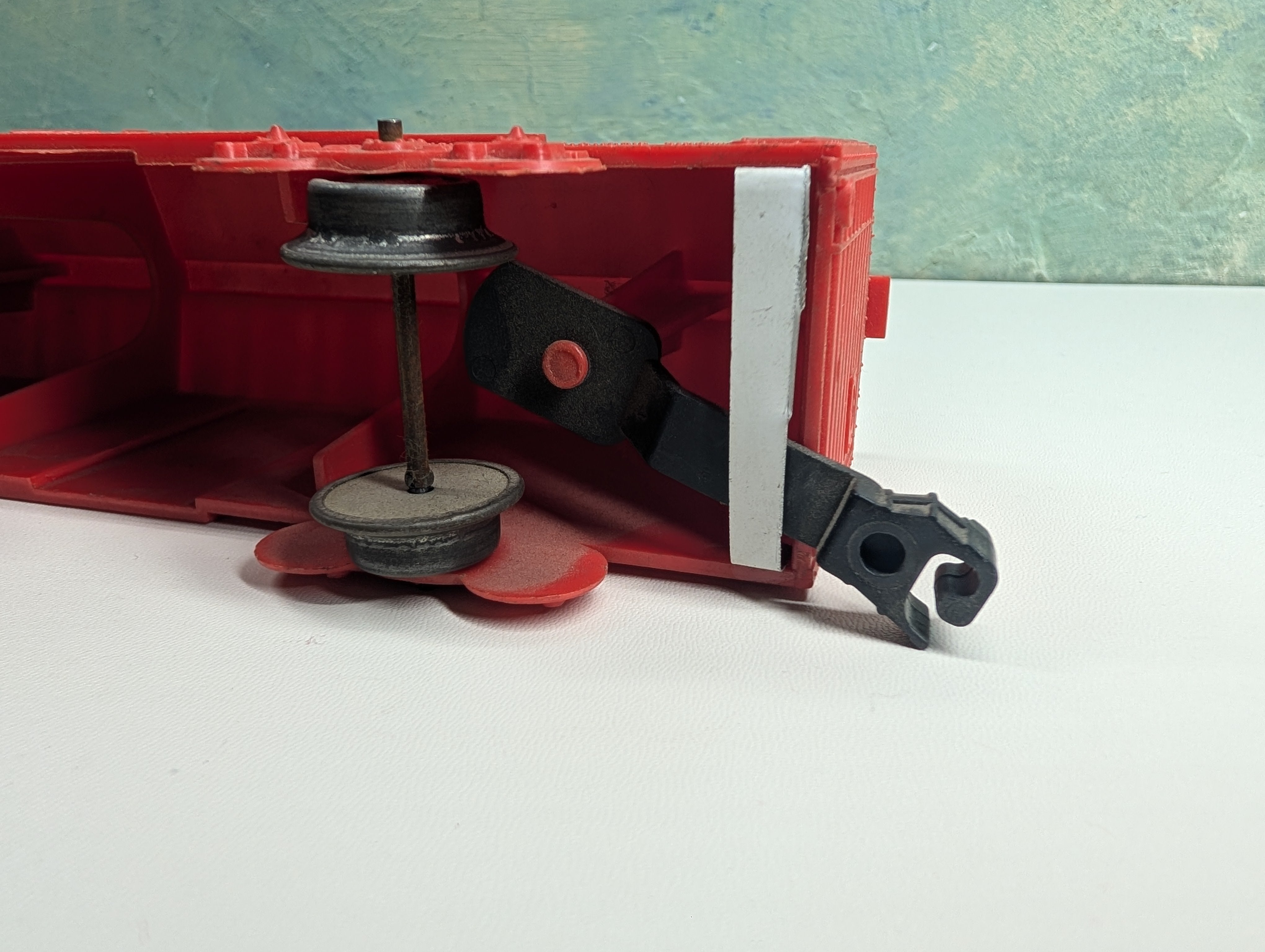 USED Marx O Red Box Car, Plastic Baltimore and Ohio B&O #467110