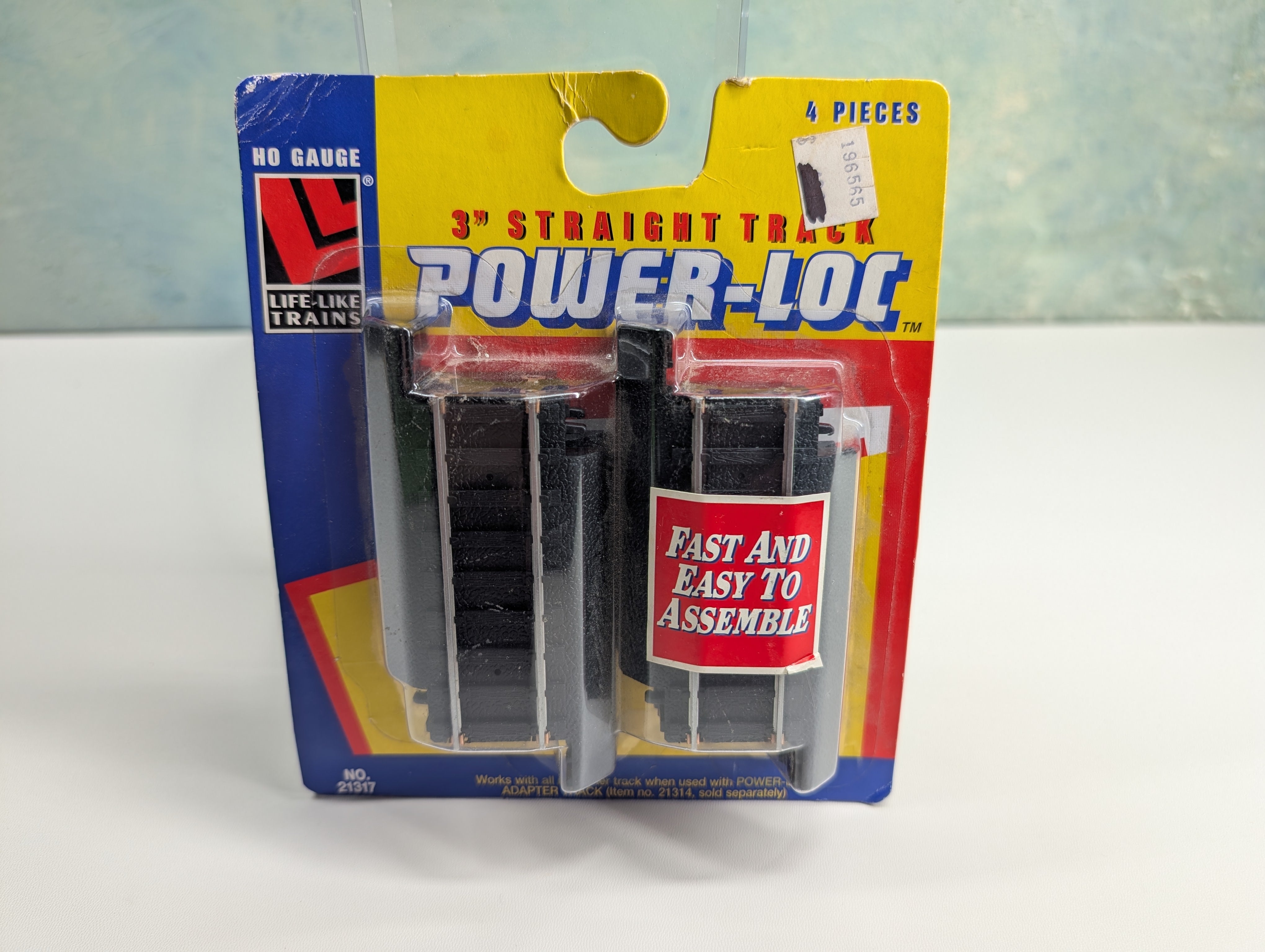 Life-Like 21317 HO Scale Power-Loc 3" Straight Track Code 100 (4 pcs)