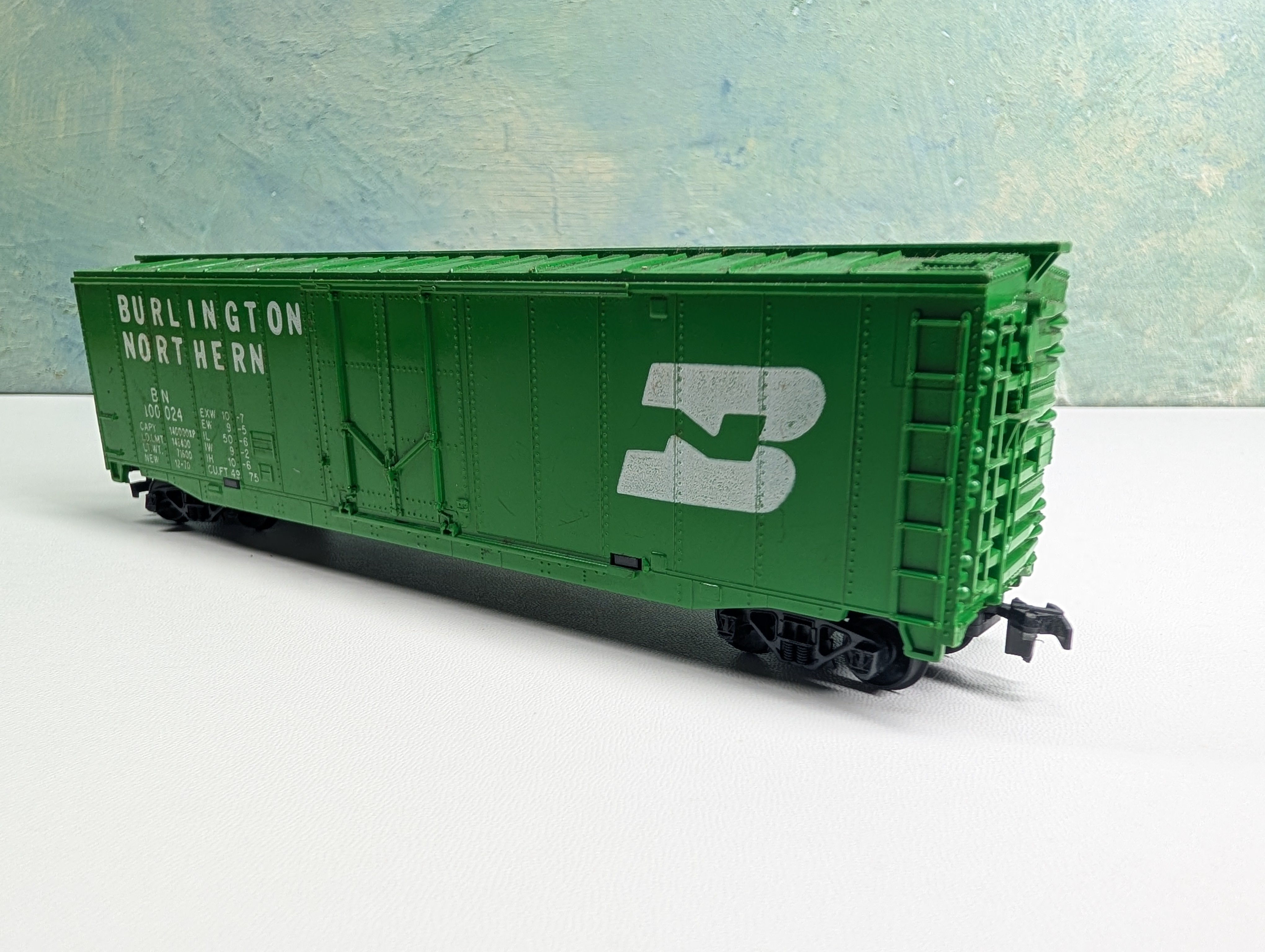USED Tyco HO Scale 50' Box Car Burlington Northern BN #100024