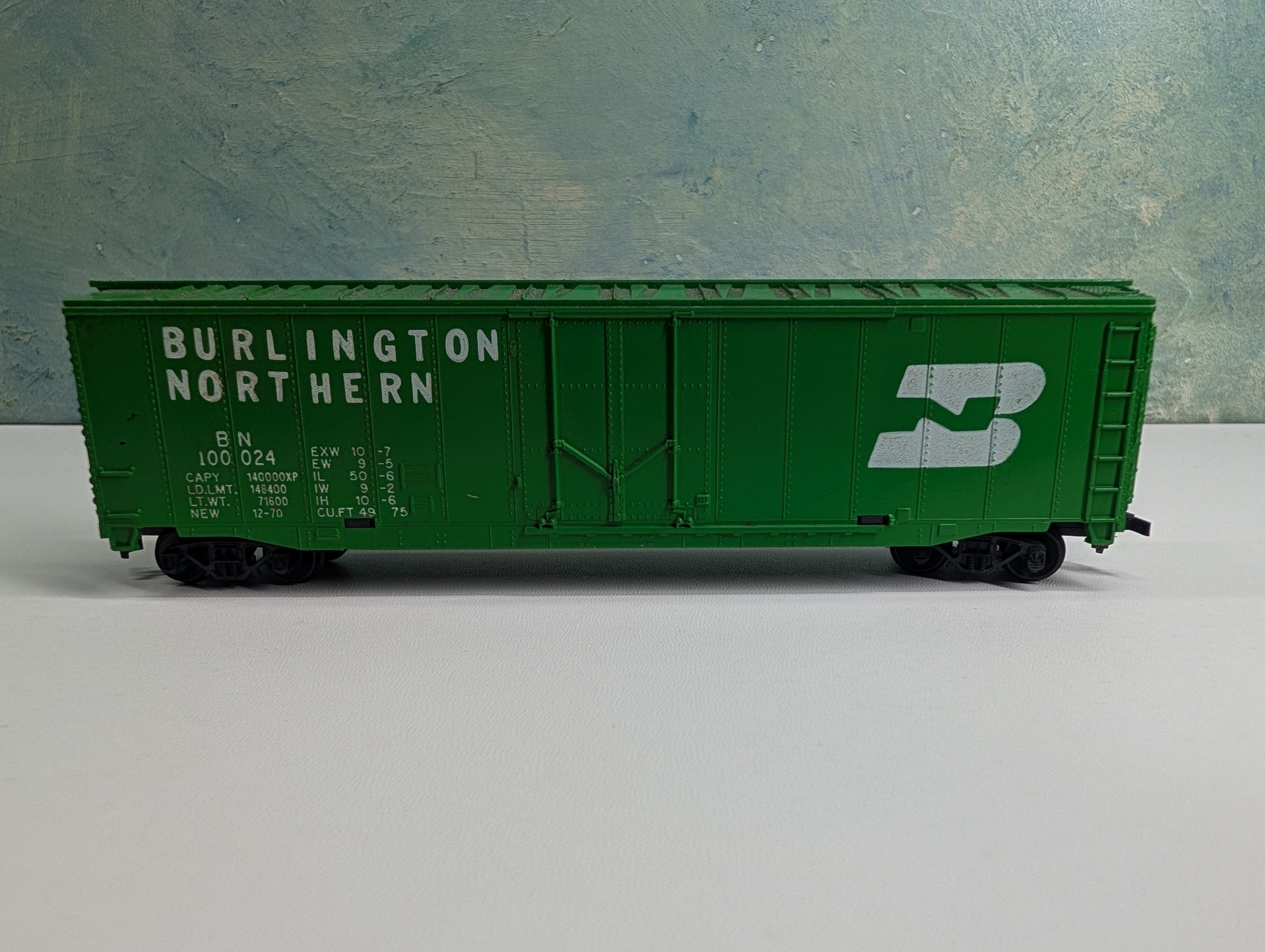 USED Tyco HO Scale 50' Box Car Burlington Northern BN #100024