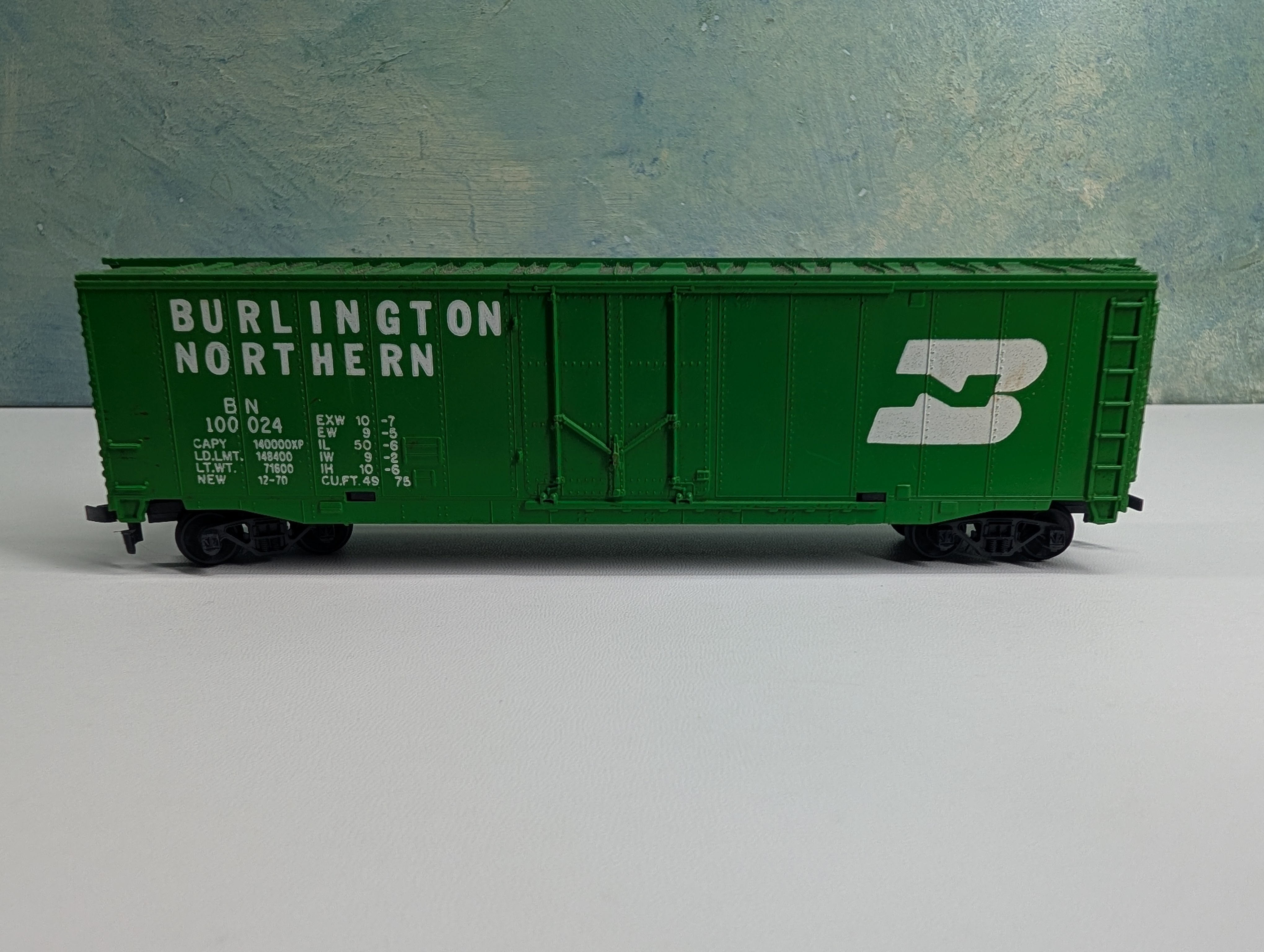 USED Tyco HO Scale 50' Box Car Burlington Northern BN #100024