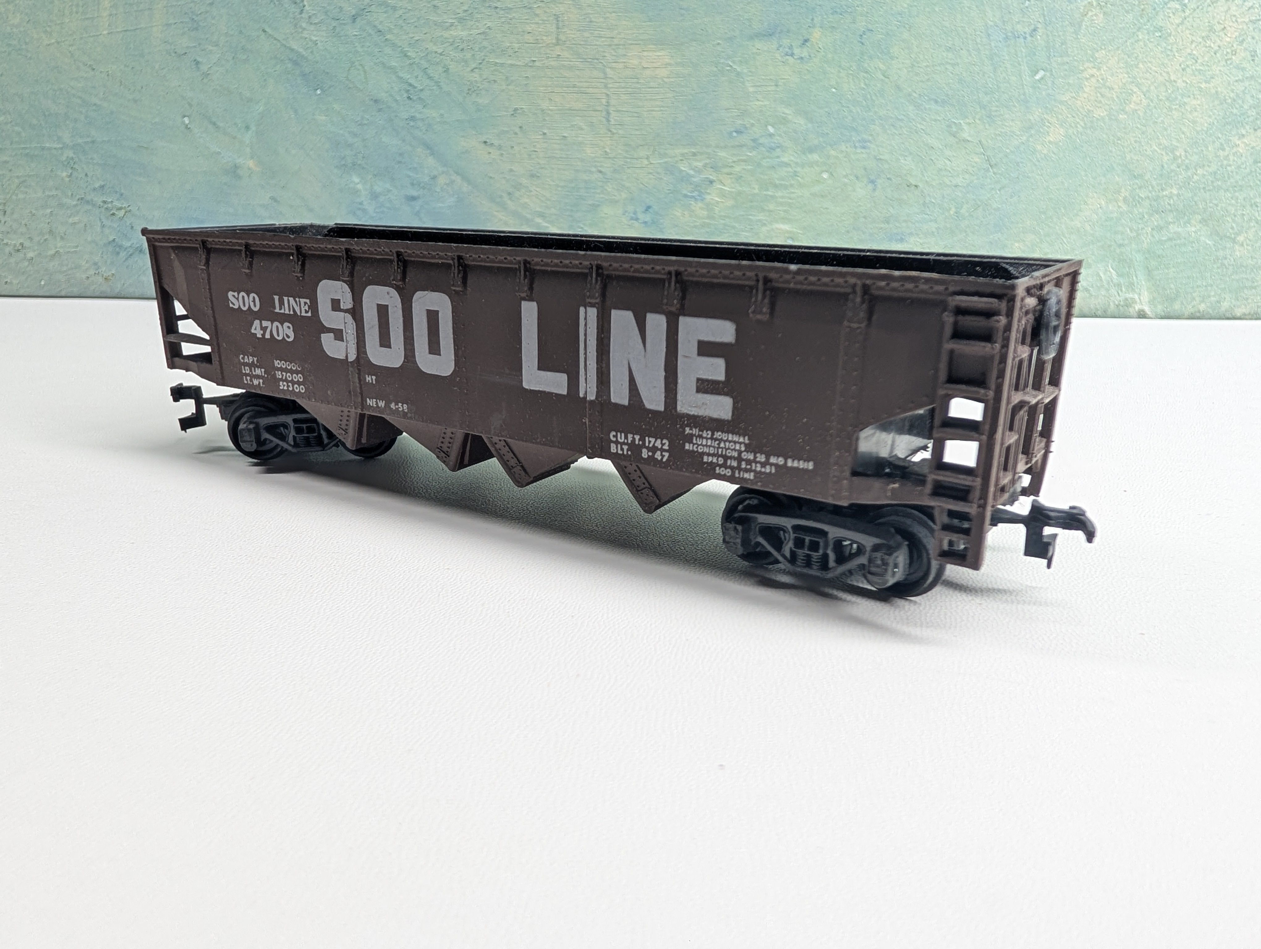 USED AHM HO Scale Quad Hopper SOO Line #4708