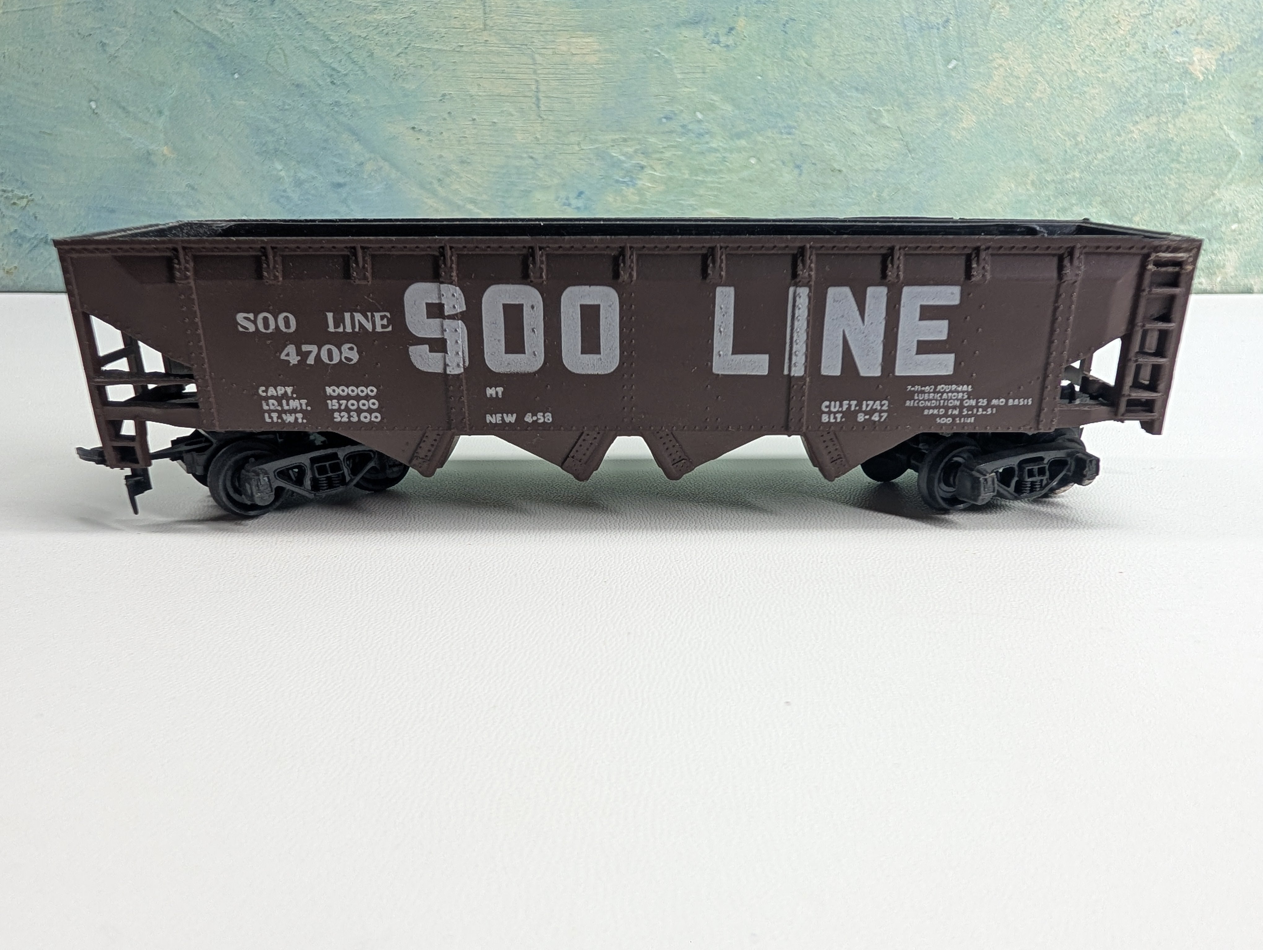 USED AHM HO Scale Quad Hopper SOO Line #4708