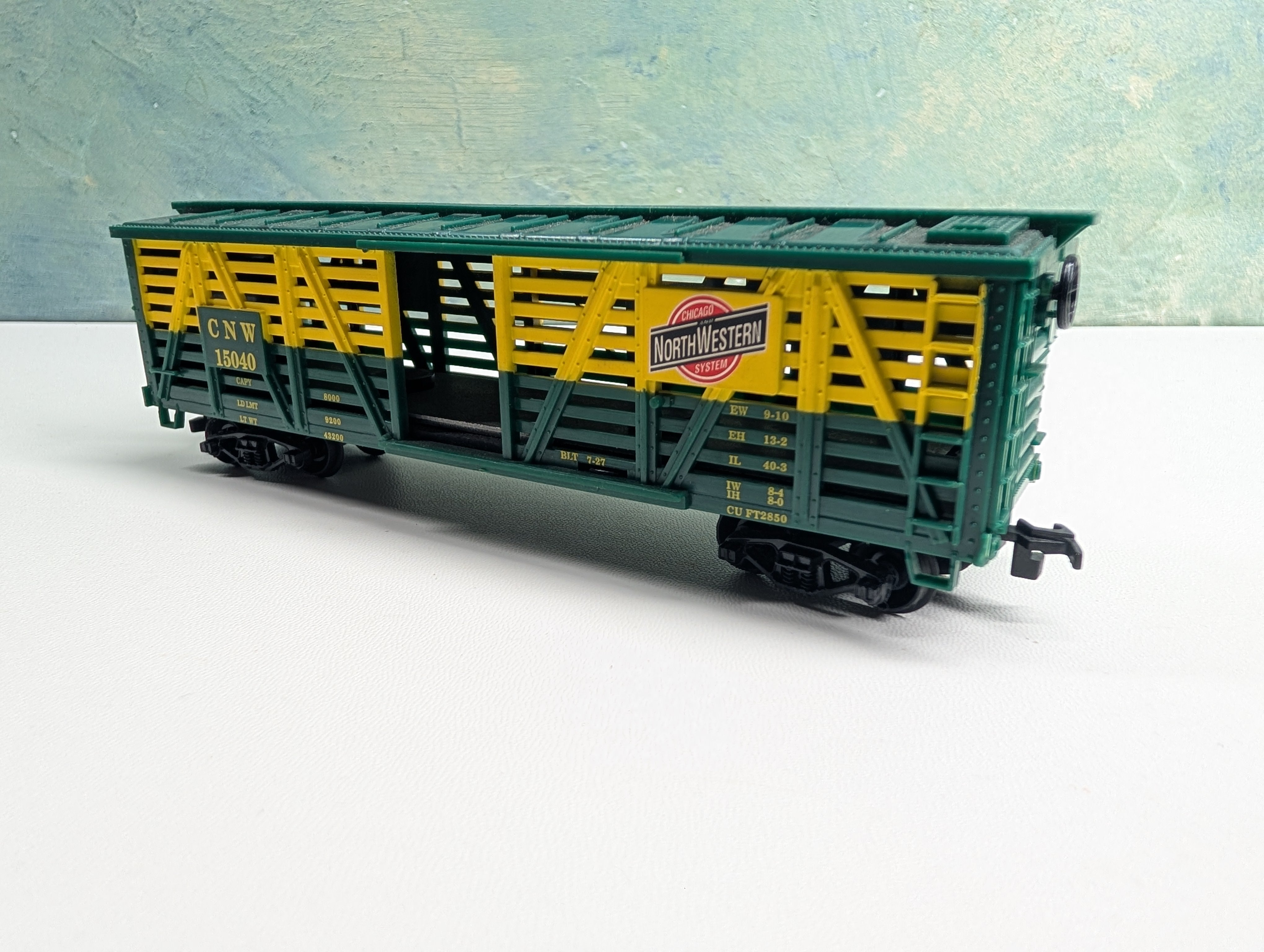 USED Life-Like HO Scale Cattle Stock Car Chicago & North Western CNW #15040