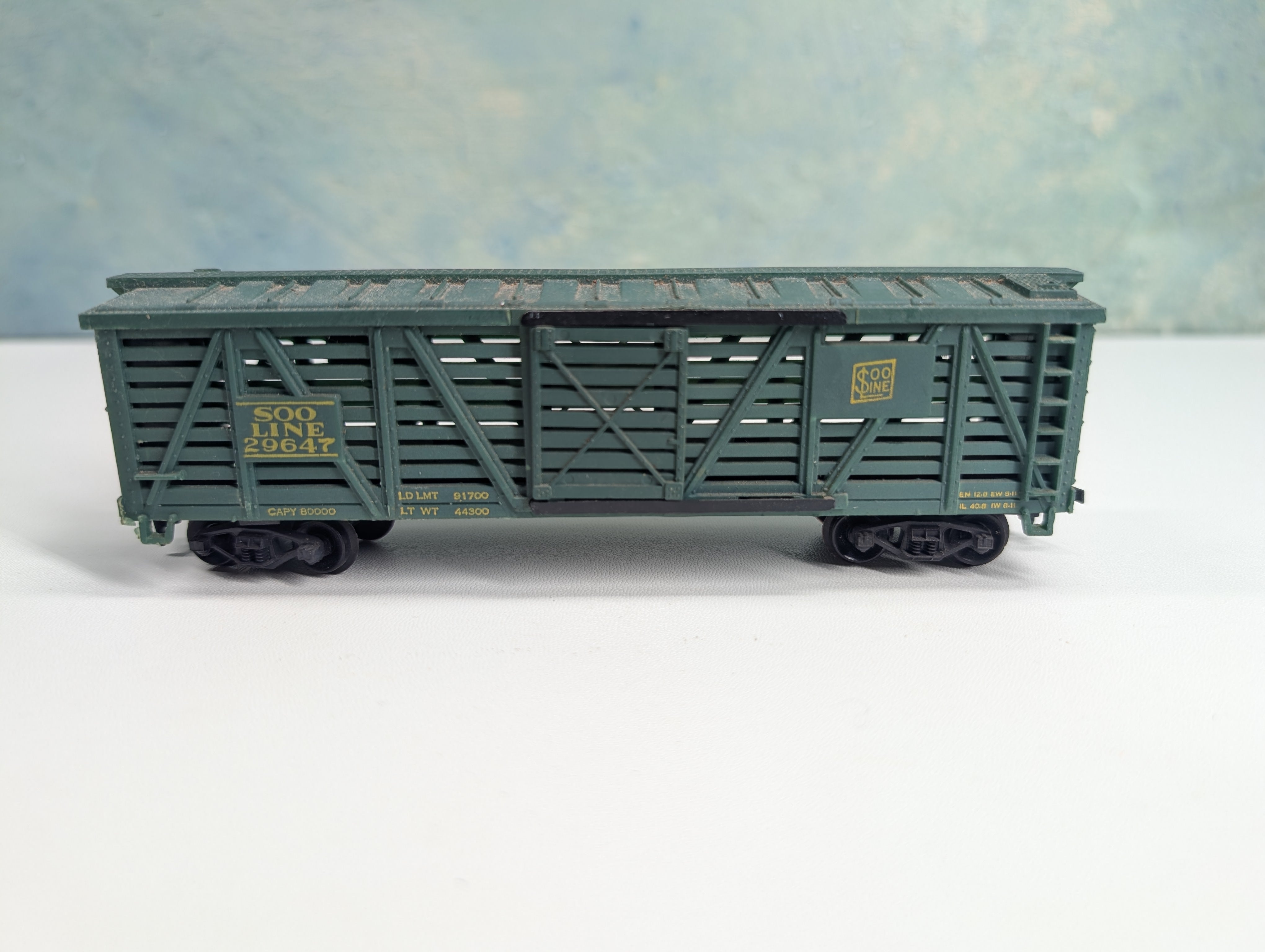 USED Life-Like HO Scale Cattle Stock Car SOO Line #29647