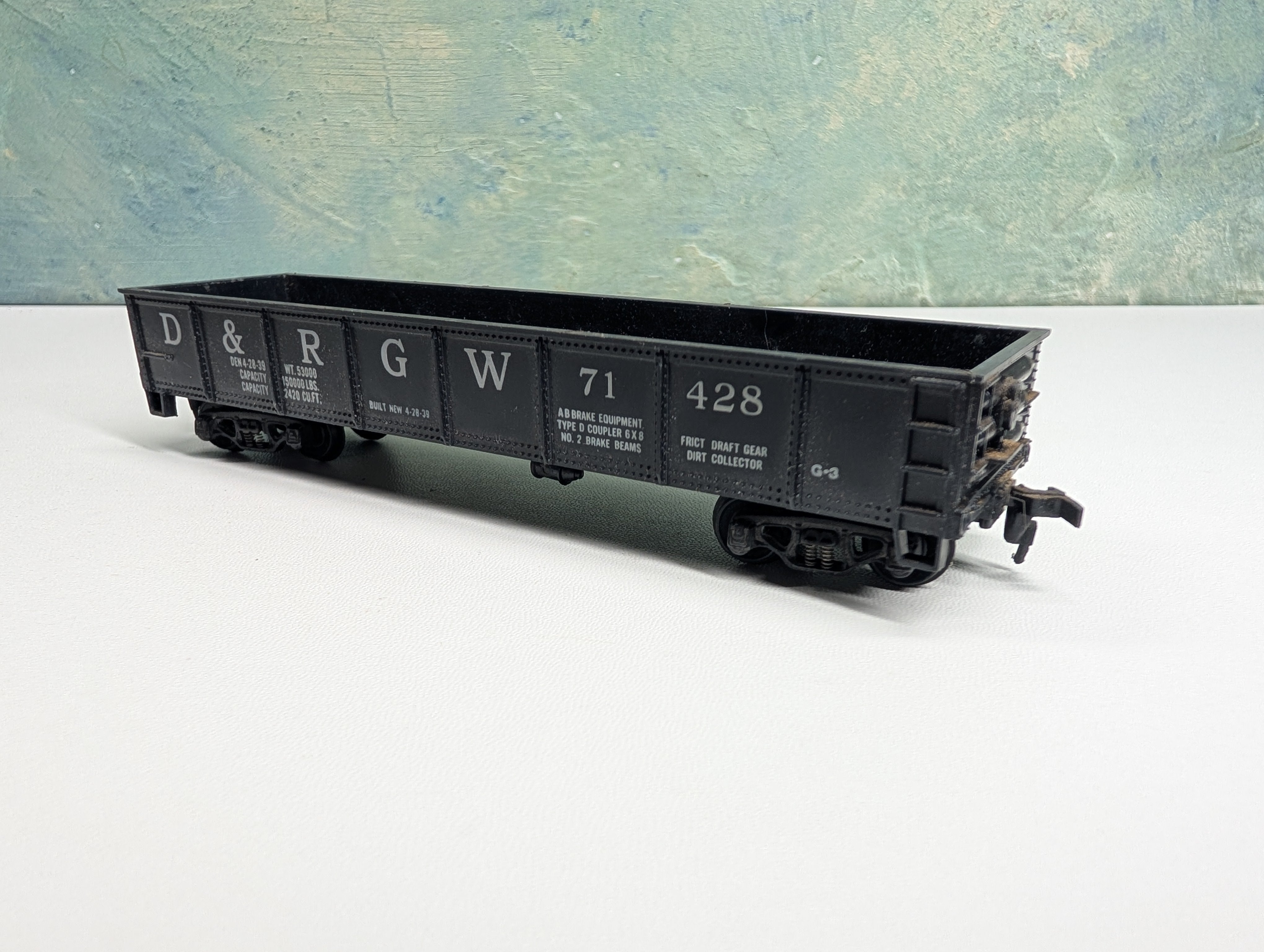 USED Varney HO Scale 40' Gondola Rio Grande D&RGW #71428