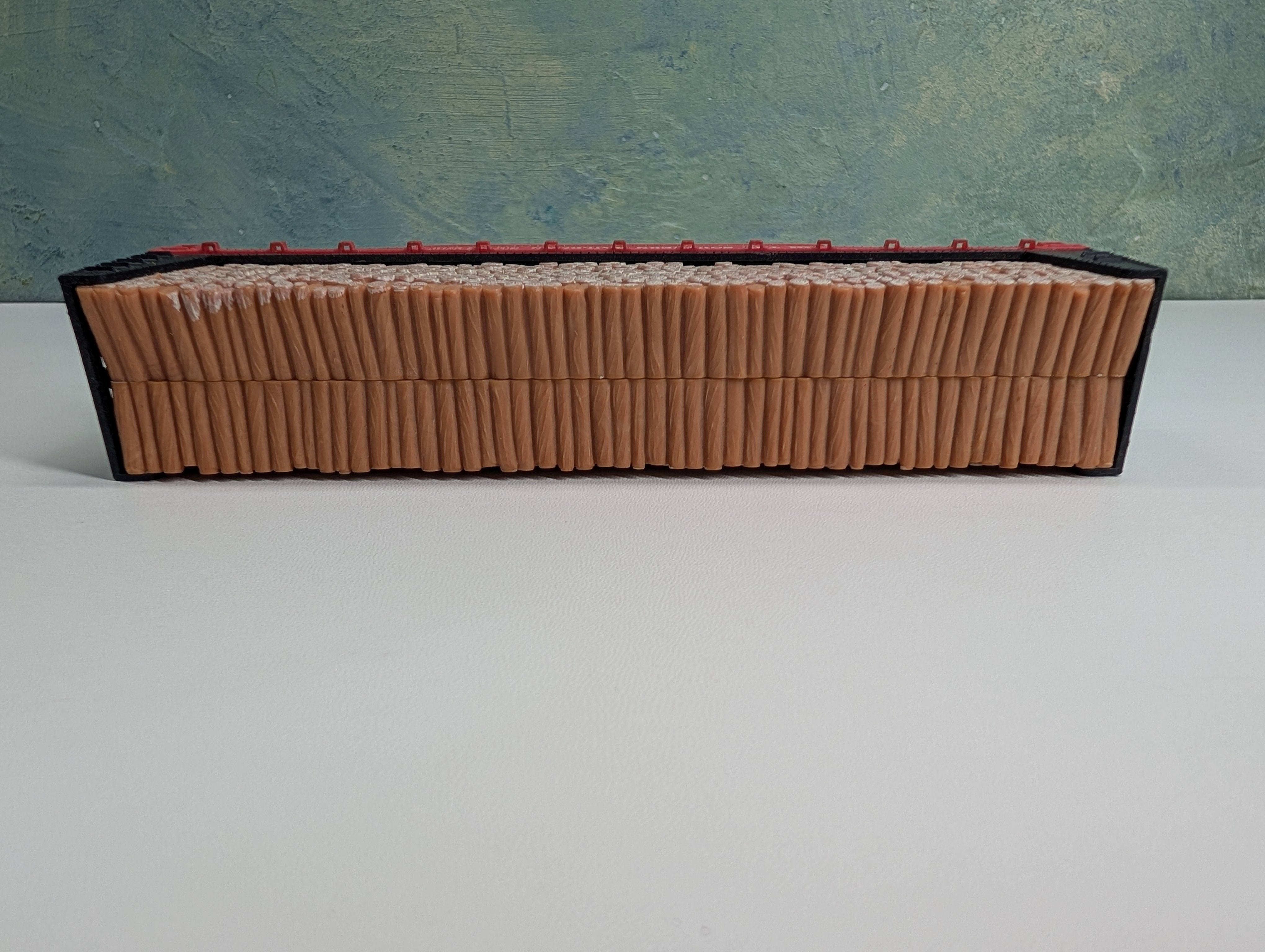 USED Tyco HO Scale 50' Bulkhead Flat Car w/ Pulpwood Southern #4365