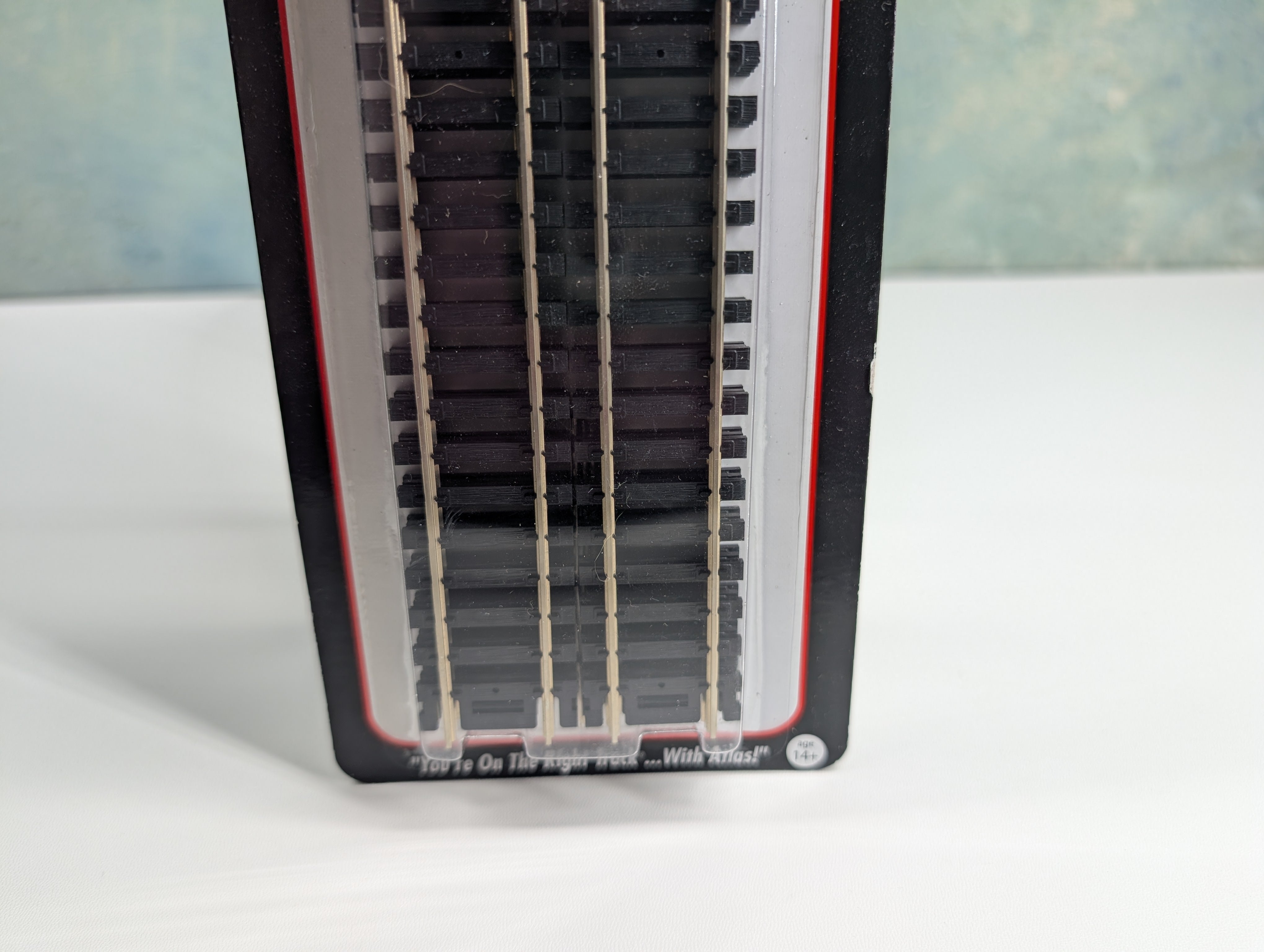 Atlas 821 HO Scale 9" Straight Track, Code 100 Nickel Silver Snap-Track (6 pcs)