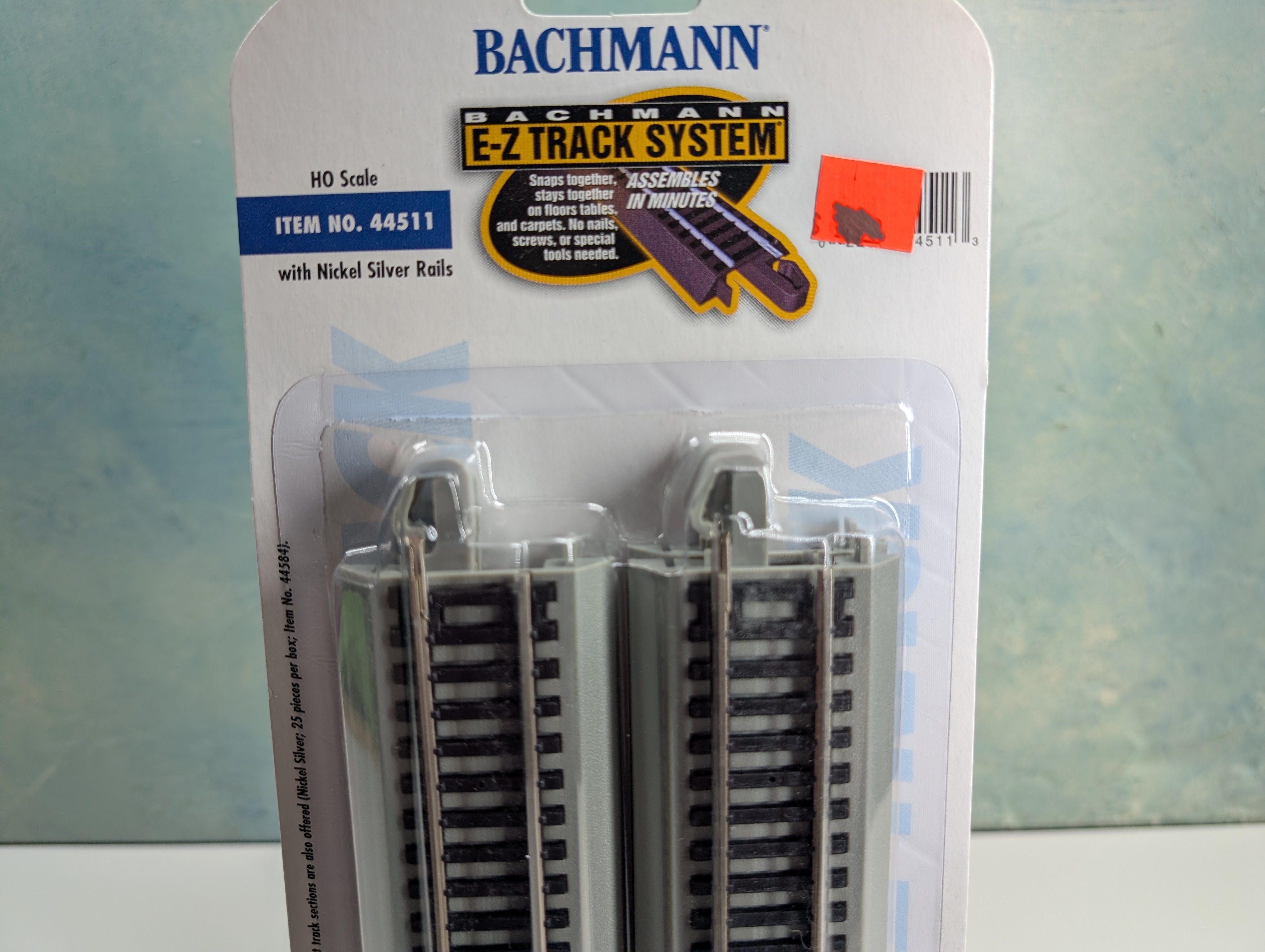 Bachmann 44511 HO Scale 9" Straight E-Z Track Nickel Silver (4 pcs)