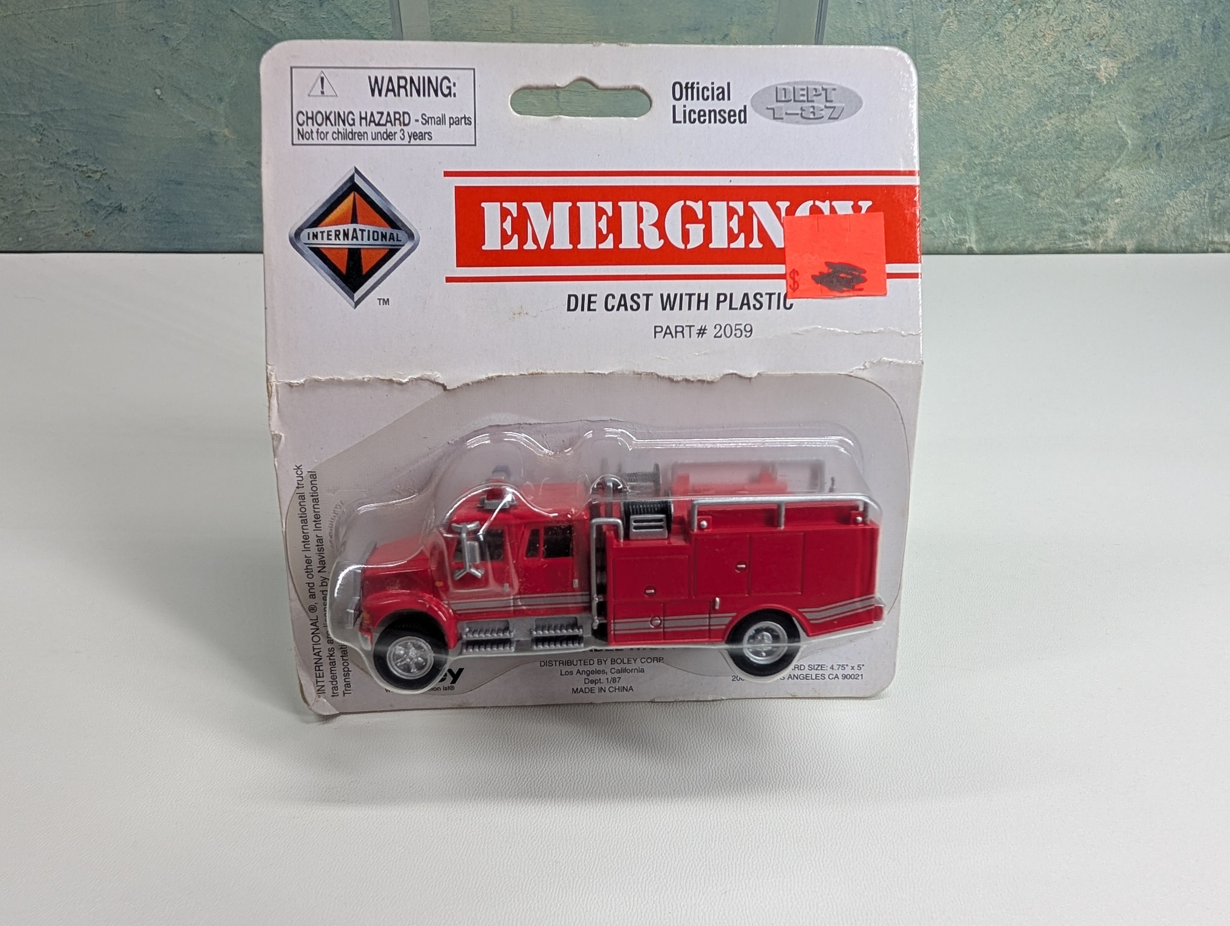 Boley 58380 HO Scale International Emergency Crew Cab Brush Fire Truck Red Cab/Body