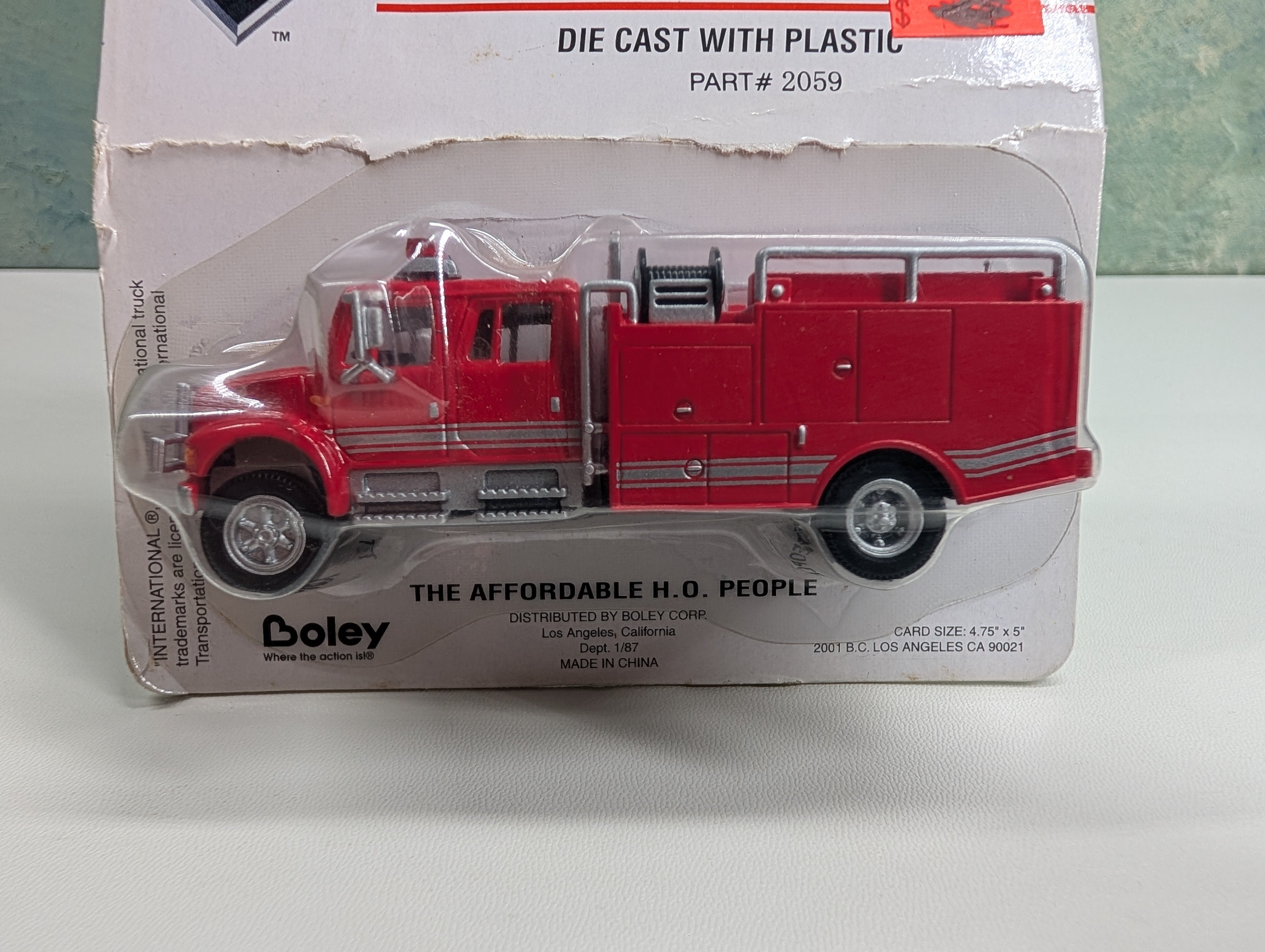 Boley 58380 HO Scale International Emergency Crew Cab Brush Fire Truck Red Cab/Body