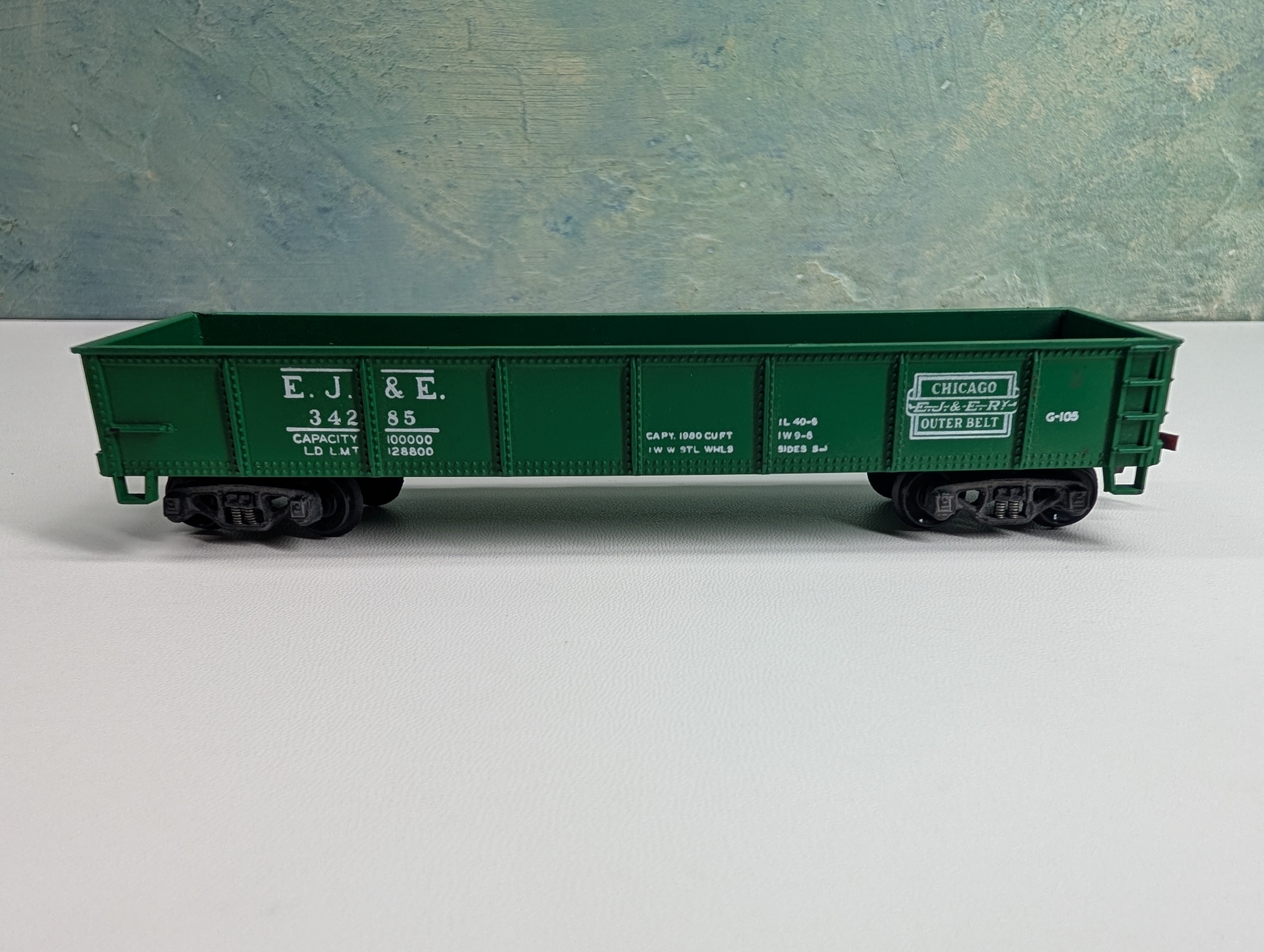 USED Varney HO Scale 40' Gondola Elgin Joliet & Eastern EJ&E #34285