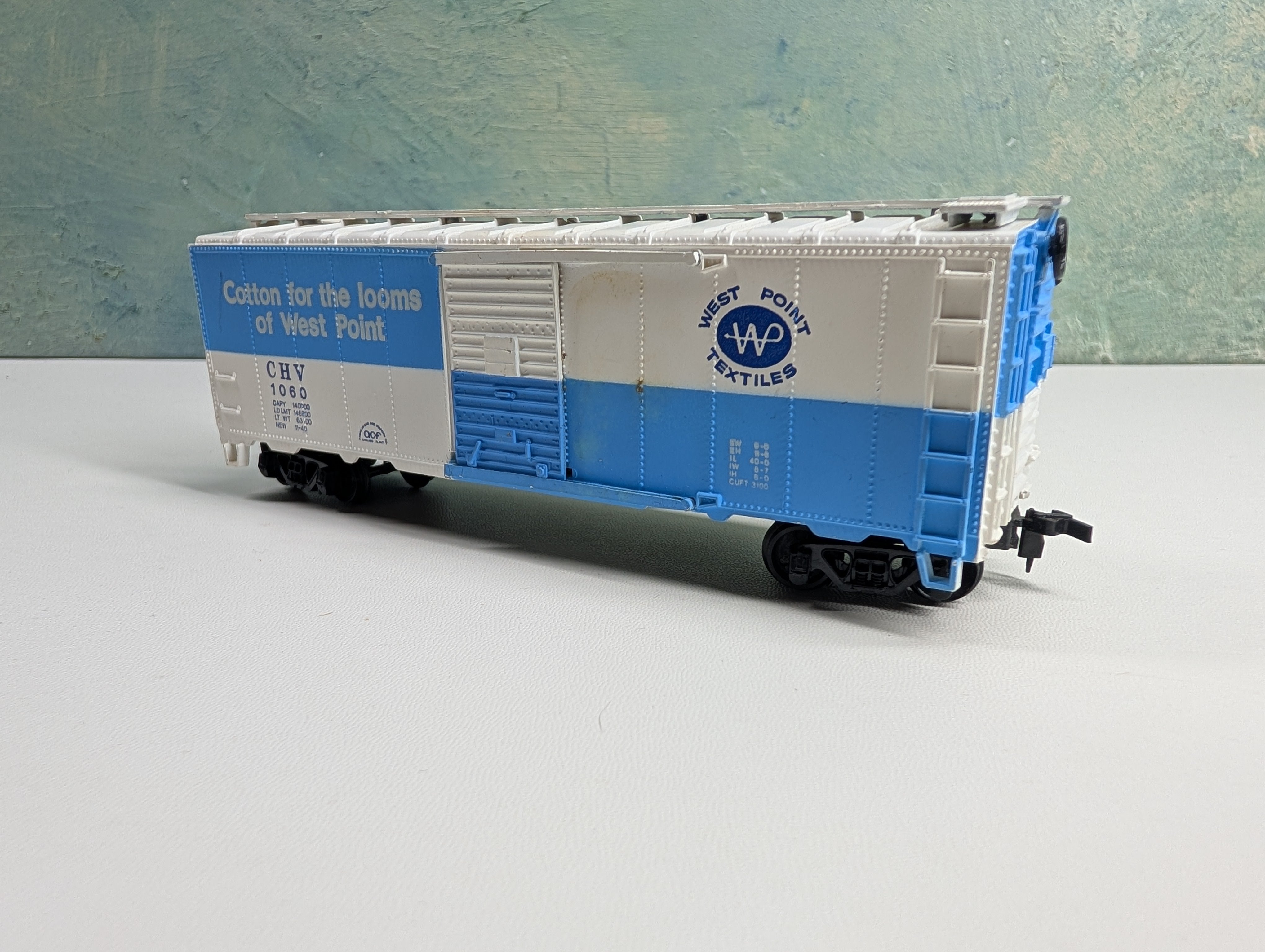 USED AHM HO Scale 40' Billboard Box Car West Point Textiles CHV #1060