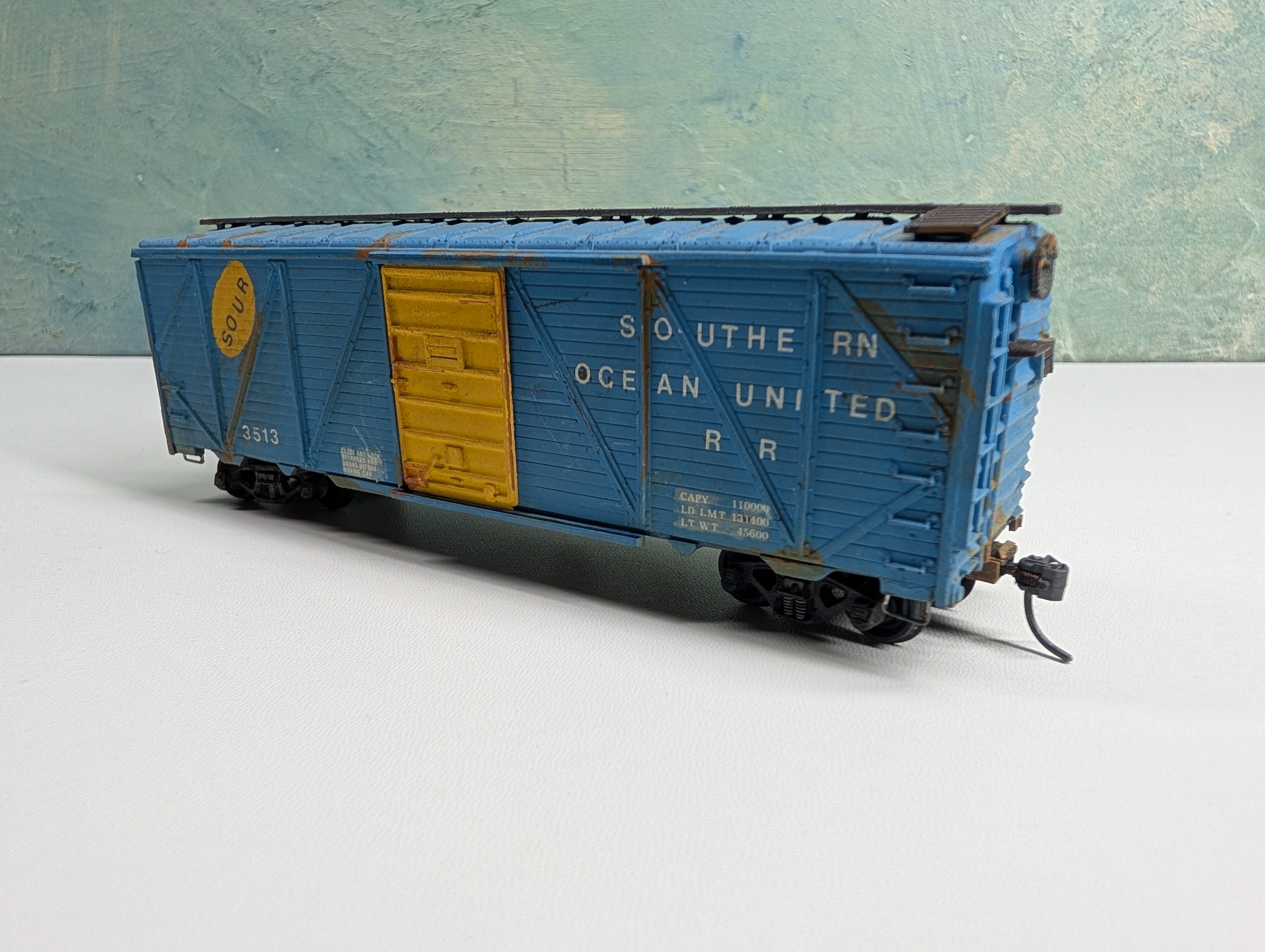 USED Roundhouse HO Scale 40' Box Car Southern Ocean United #3513 Metal