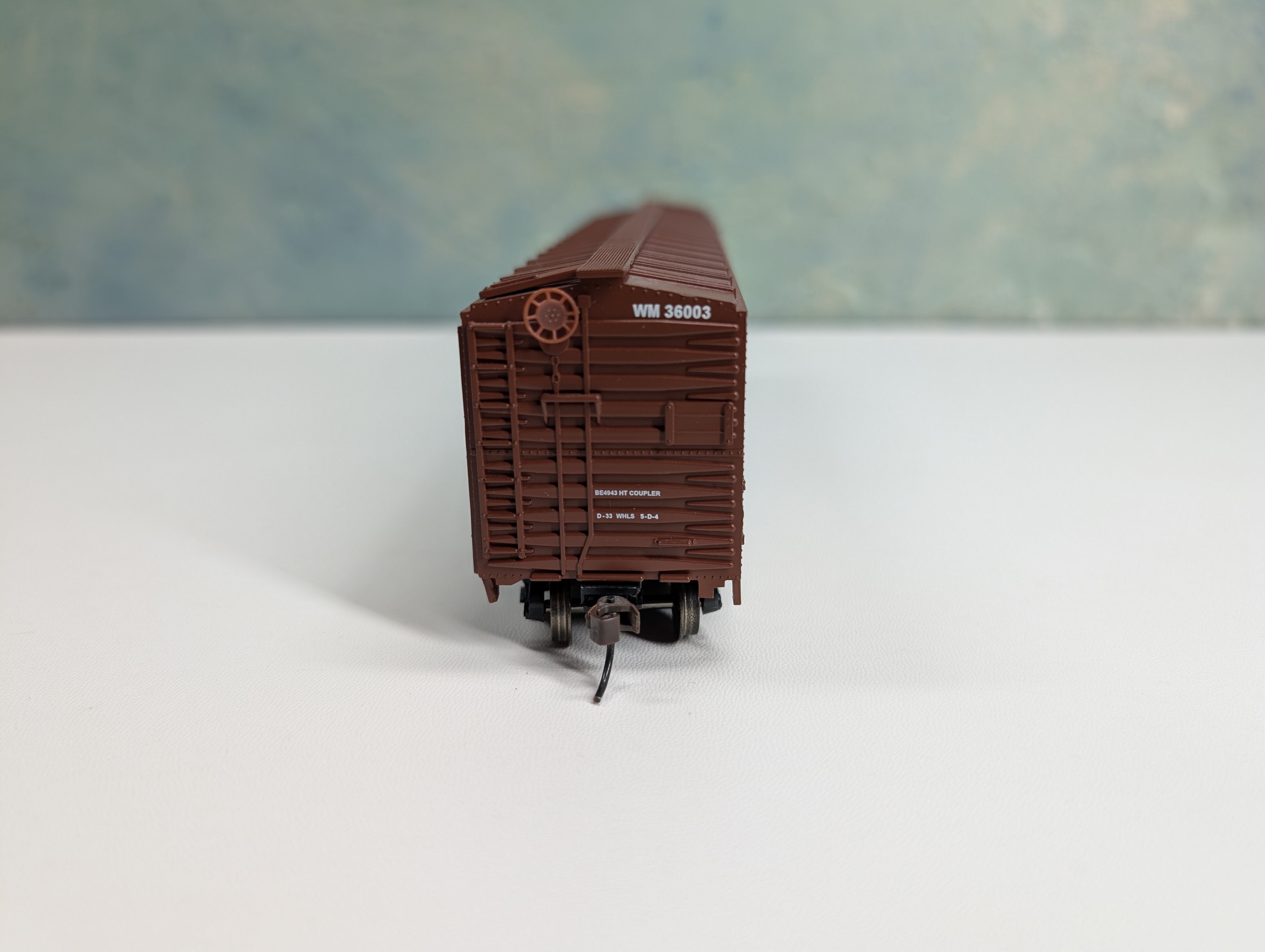 USED Bachmann HO Scale 50' Box Car Western Maryland WM #36003 Metal Wheels