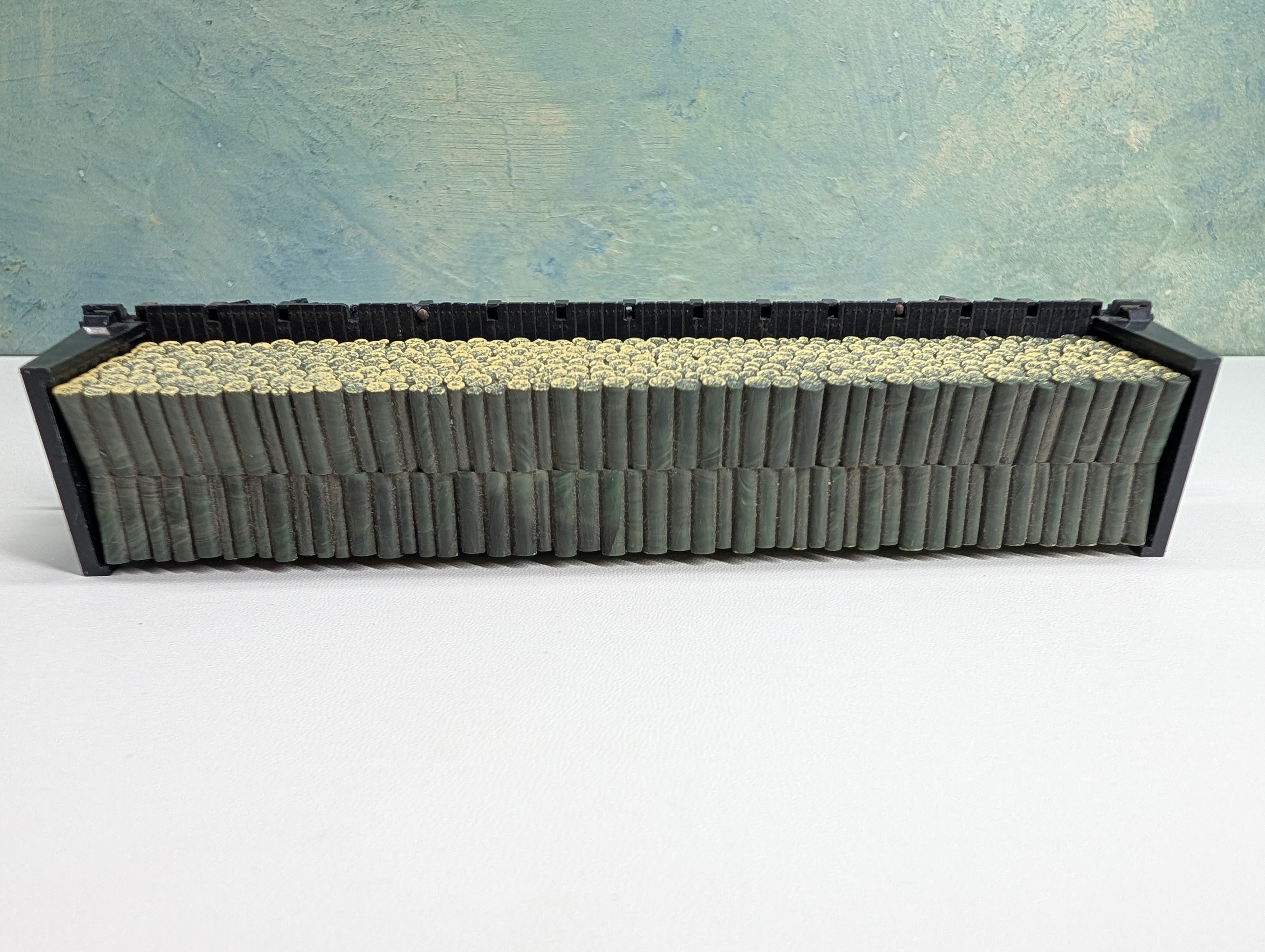 USED ATT HO Scale 50' Bulkhead Flat Car w/ Pulpwood Southern #43271