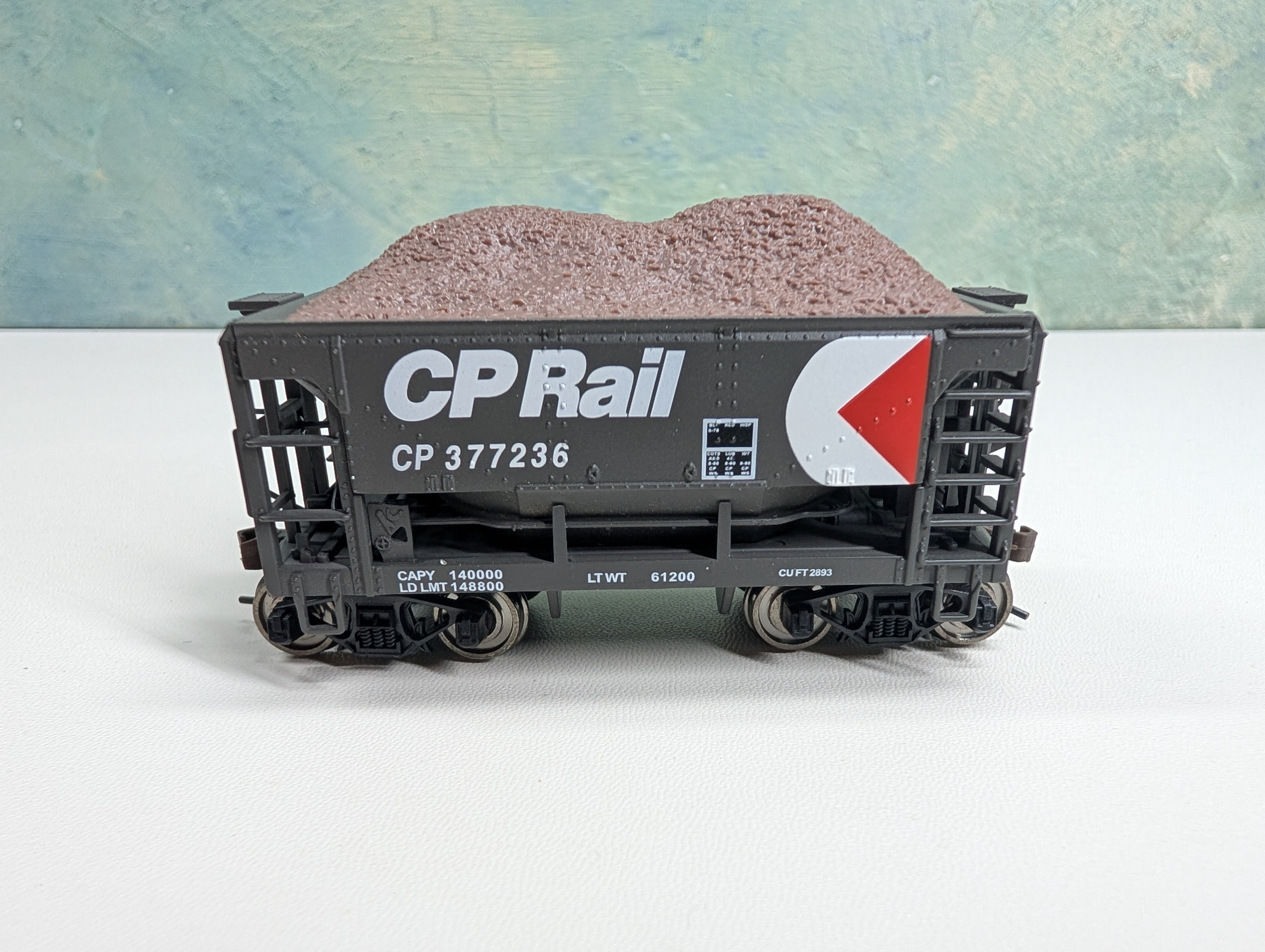 USED Model Power HO Scale Metal Ore Car w/ Load Canadian Pacific CP #377236
