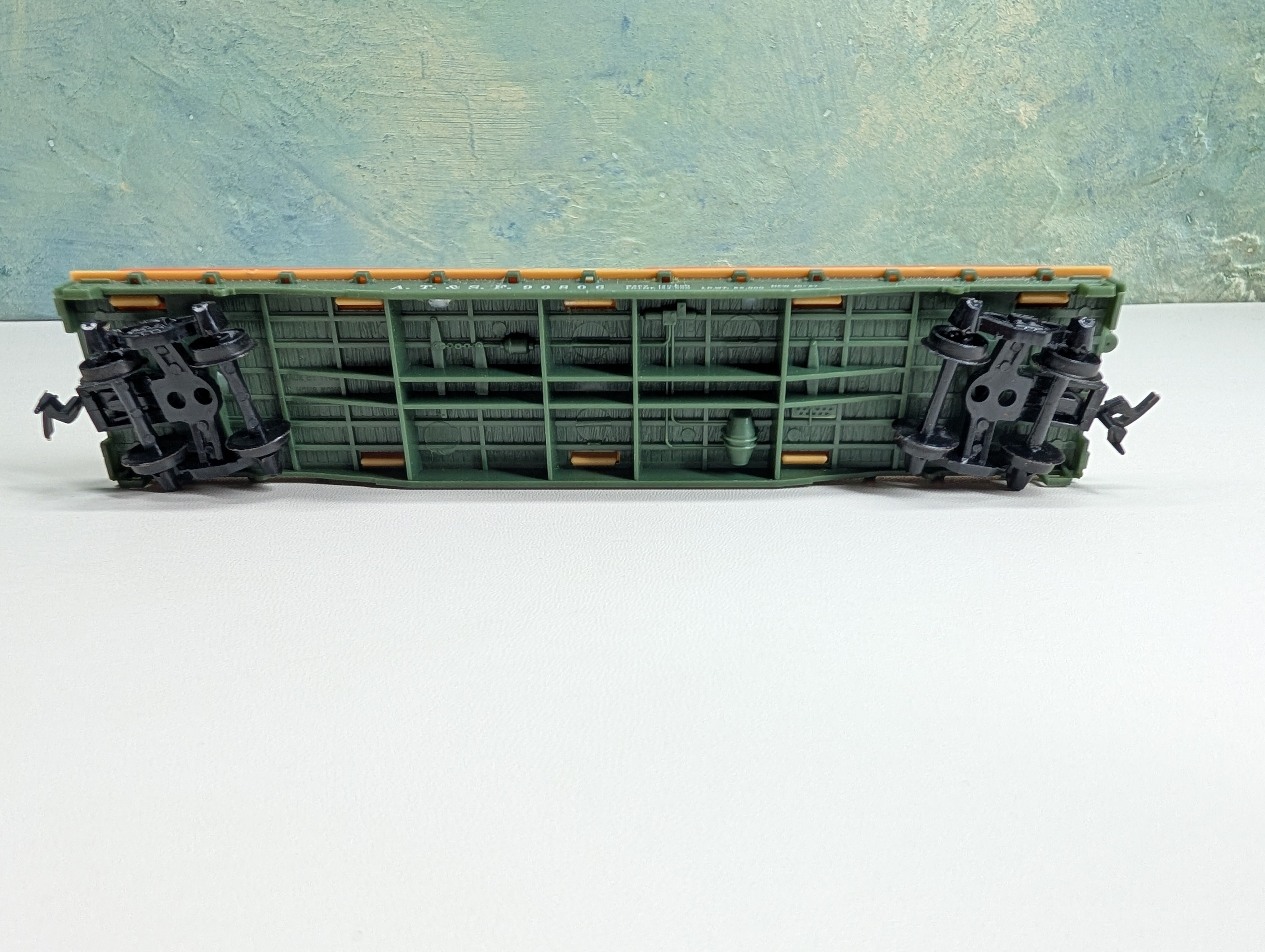 USED Tyco HO Scale 50' Trailer Flat Car Santa Fe ATSF #90806