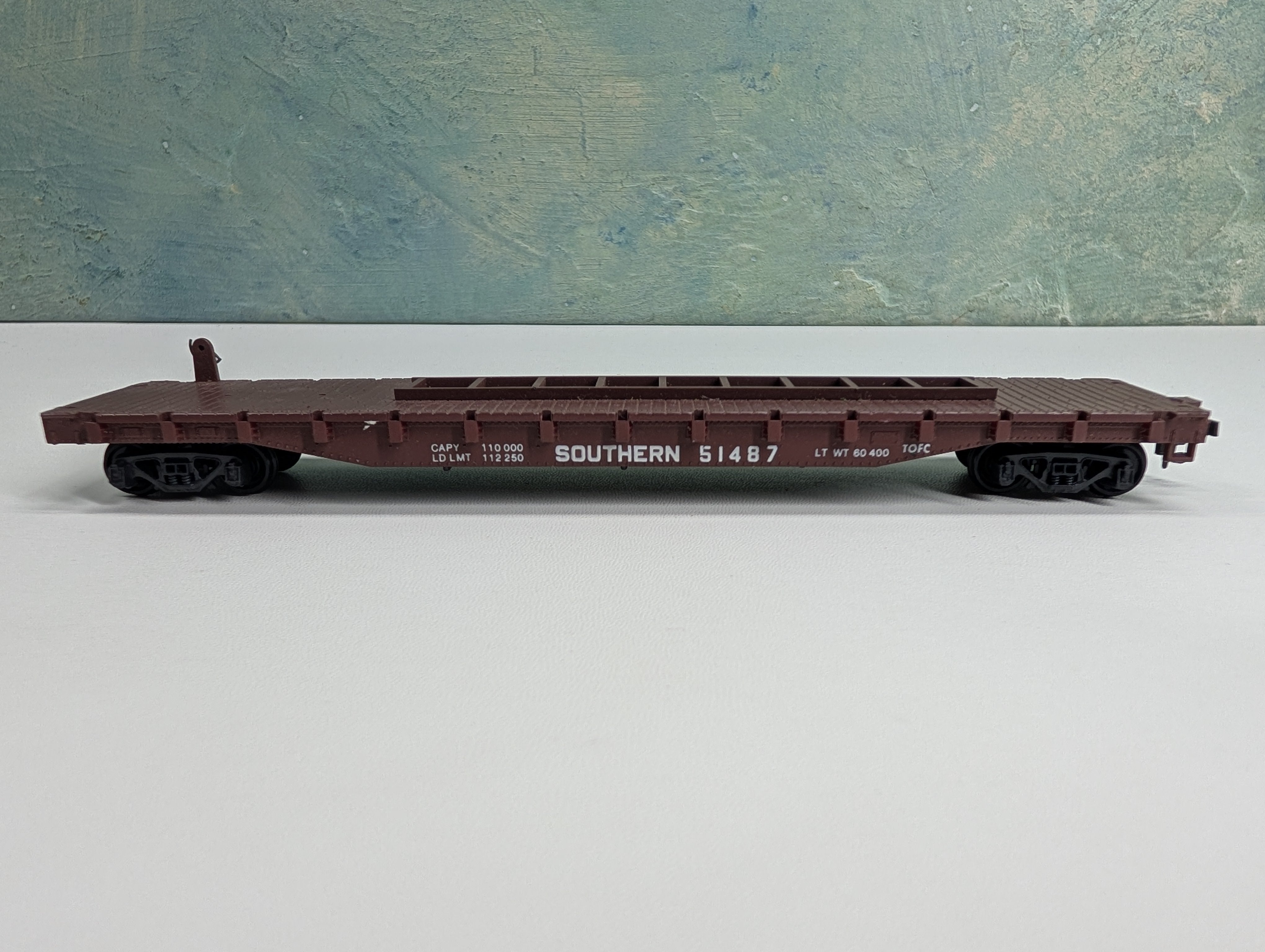 USED Con-Cor HO Scale 54' Trailer Flat Car Southern #51487