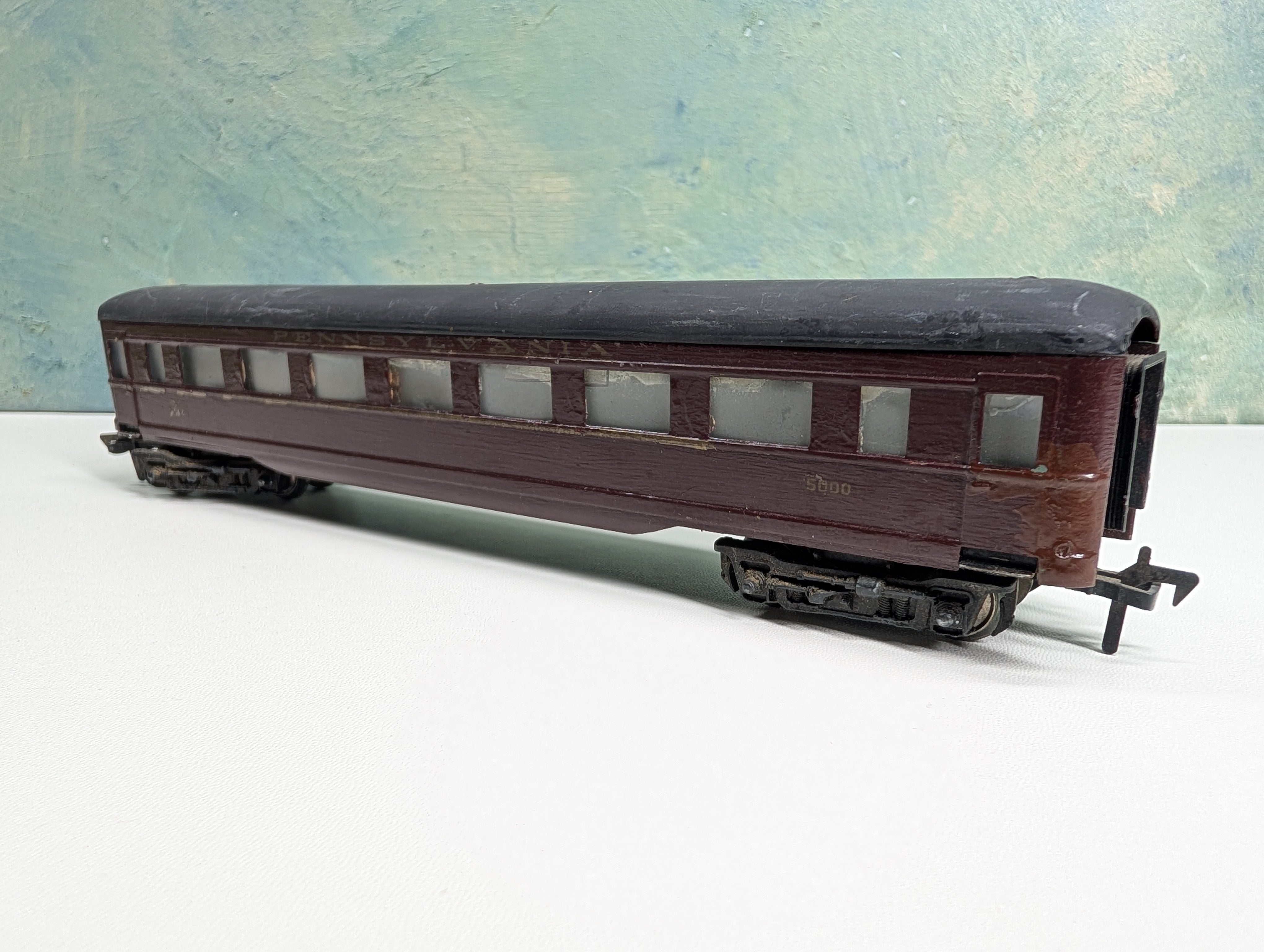 USED PENN LINE HO Scale Metal Passenger Car Pennsylvania #5000 Decal