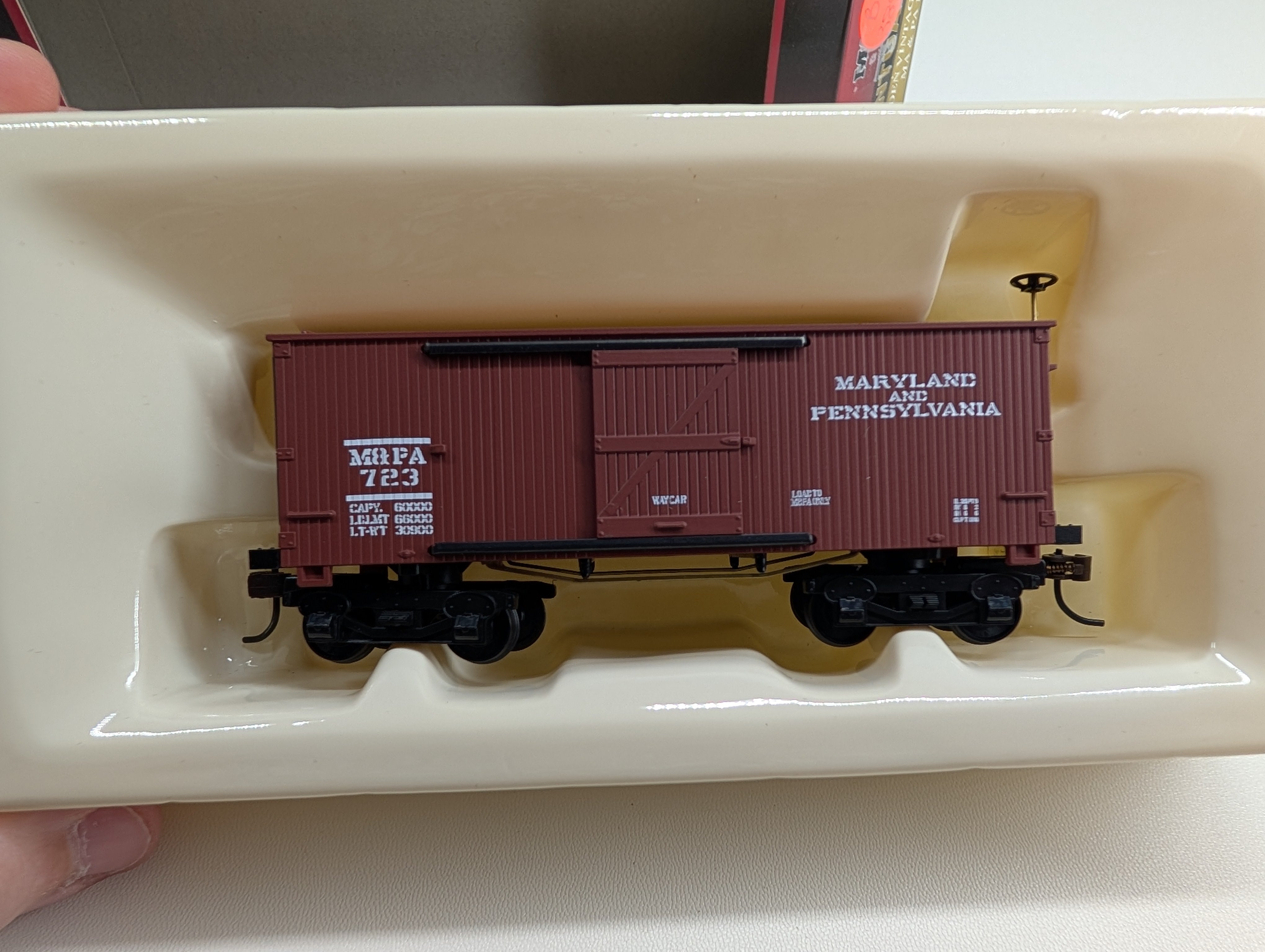 USED Mantua 721303 HO Scale 1860 Box Car Maryland & Pennsylvania M&PA #723