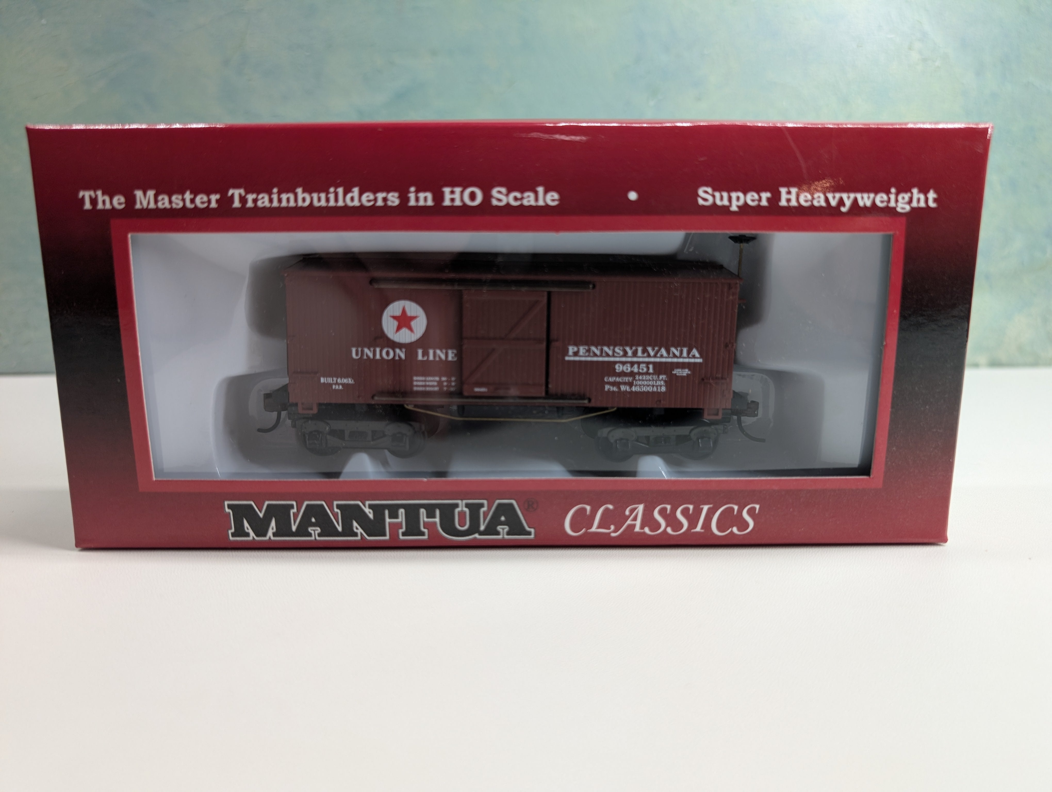 USED Mantua 721050 HO Scale 1860 Box Car Union Line PRR #96451